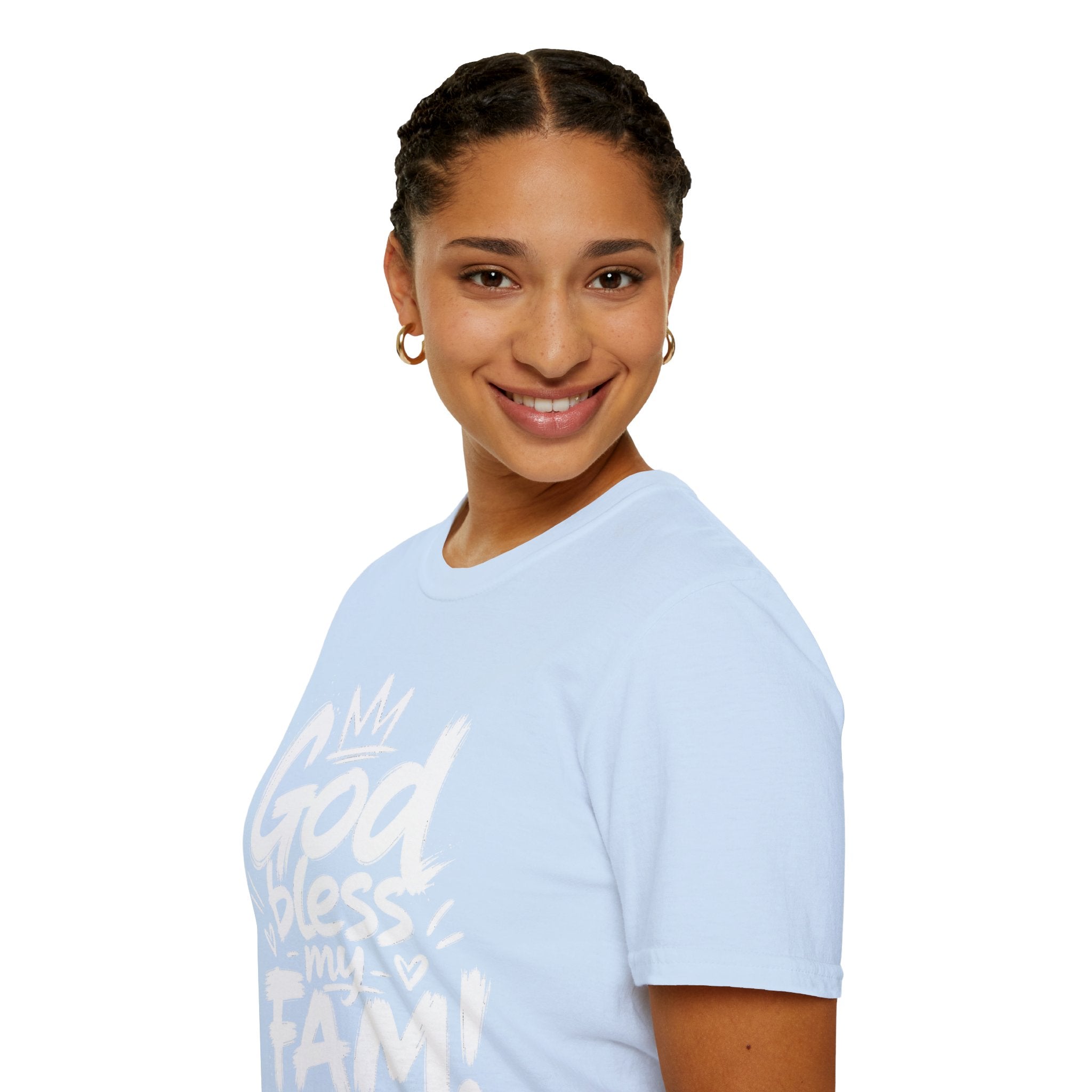 God Bless My Fam T-Shirt — Faith-Based Family Graphic Tee