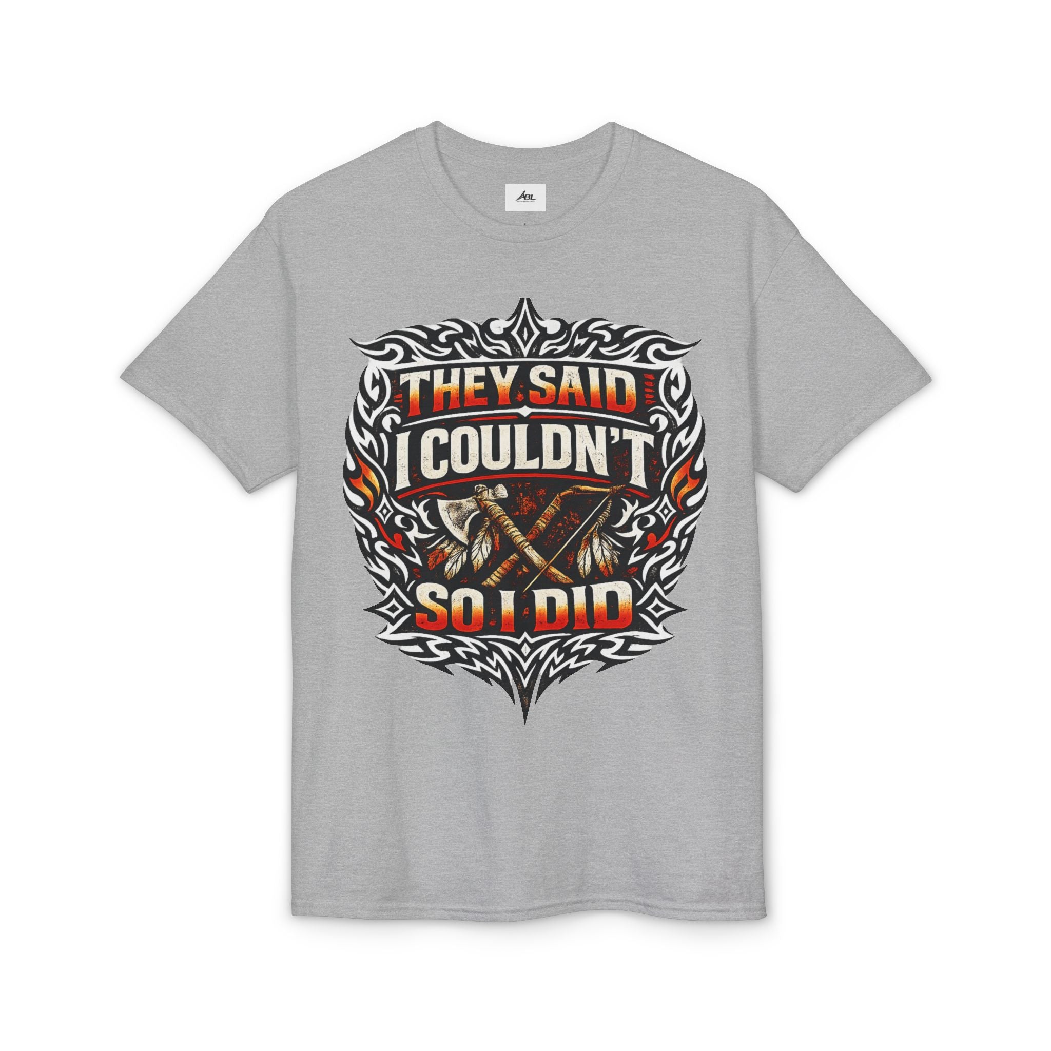 They Said I Couldn't So I Did T-Shirt — Motivational Motorcycle Flames Graphic Tee