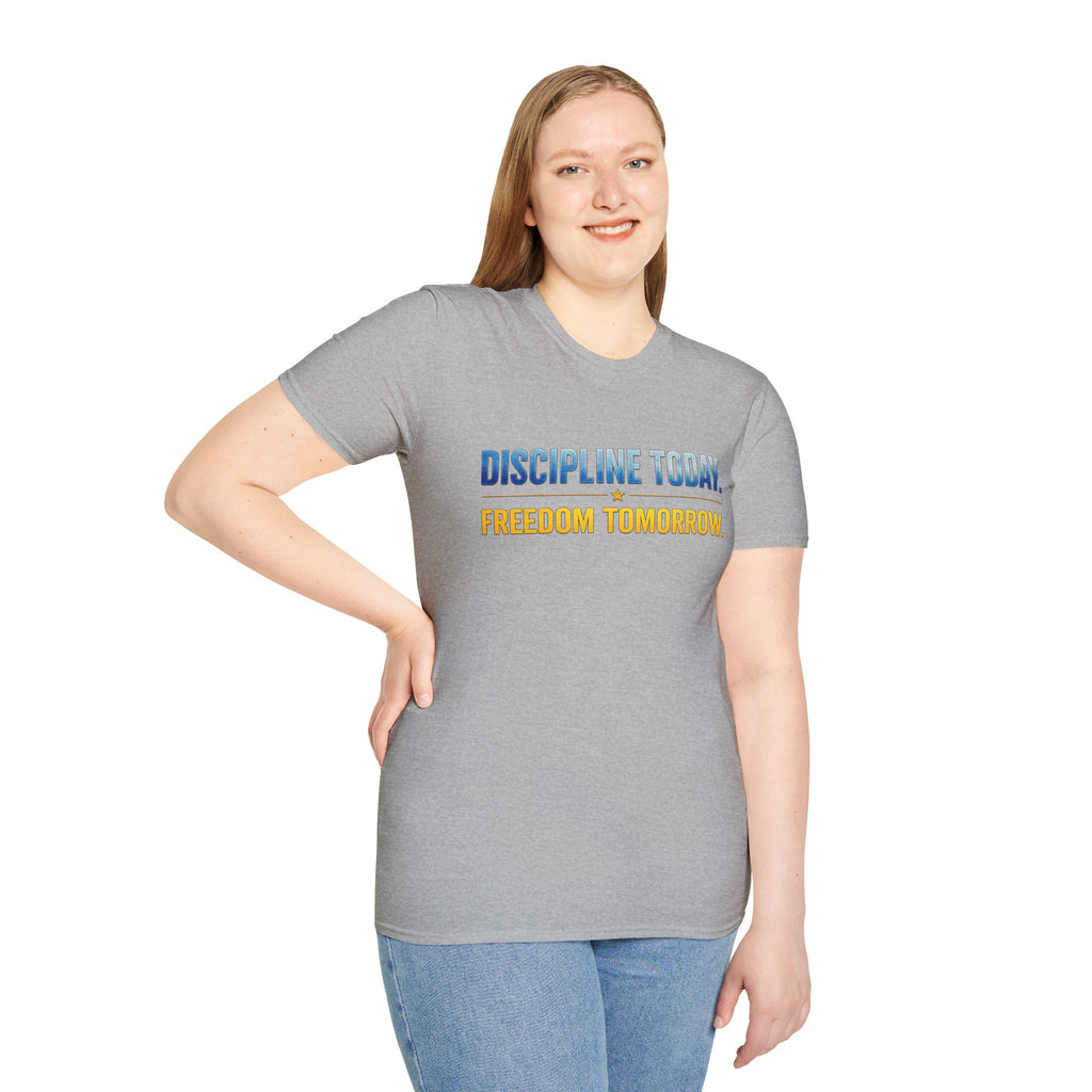 Discipline Today, Freedom Tomorrow T-Shirt — Legacy Mindset Lion Graphic