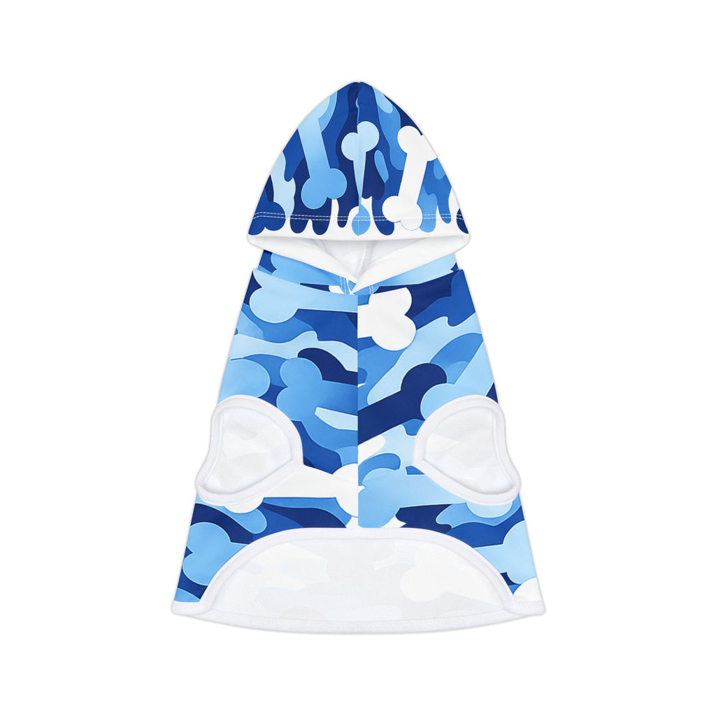 Blue Bone Camo Pet Hoodie
