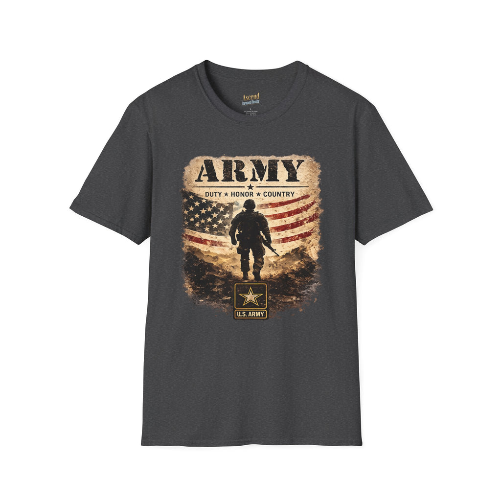 Army Duty • Honor — Patriotic Soldier Flag Tee