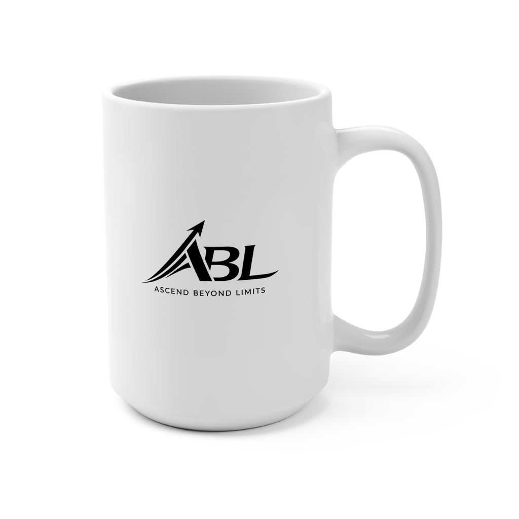 Motivational 15oz Coffee Mug — 'Ascend Beyond Limits' Logo