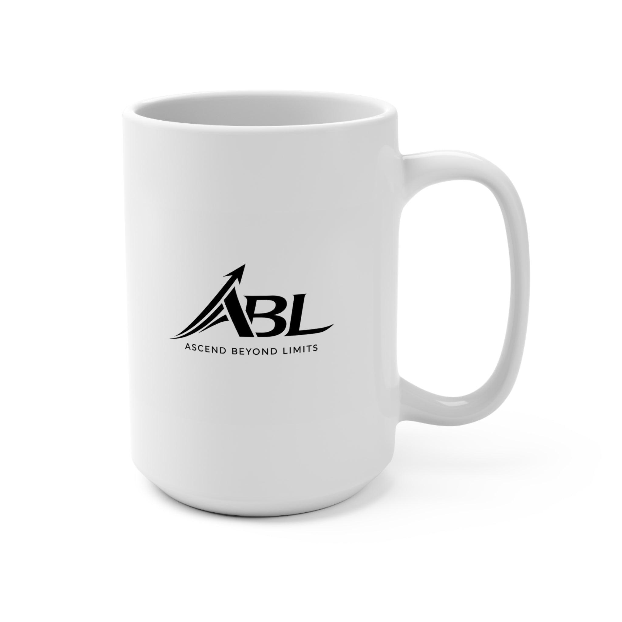 Motivational 15oz Coffee Mug — 'Ascend Beyond Limits' Logo
