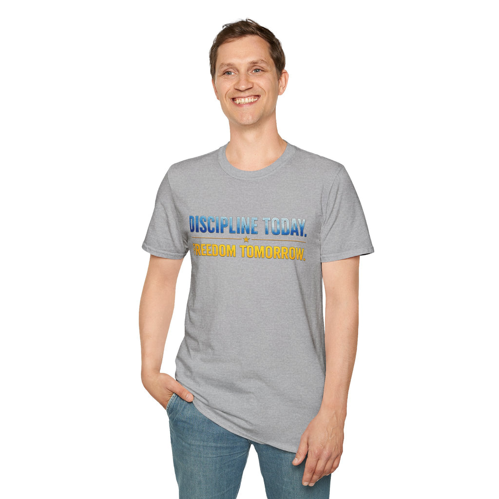 Discipline Today, Freedom Tomorrow T-Shirt — Legacy Mindset Lion Graphic