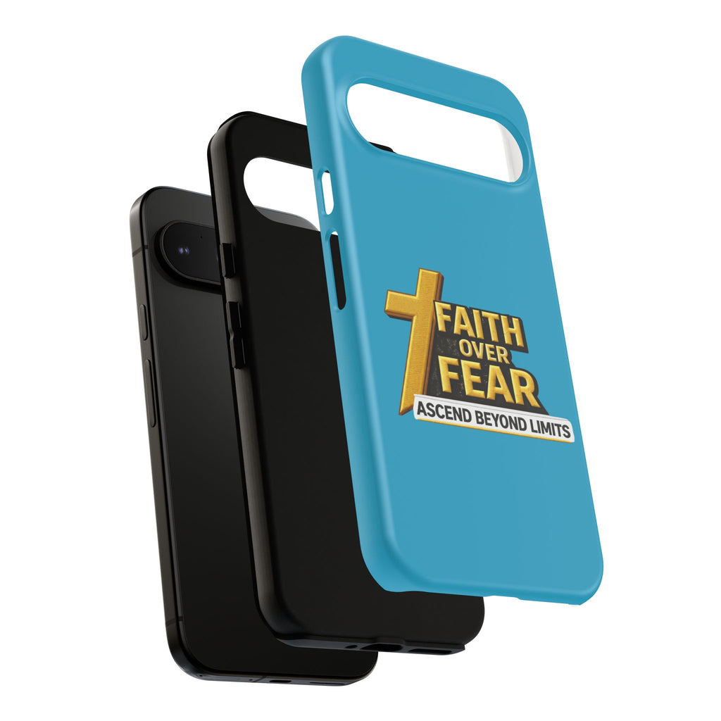 Faith Over Fear Tough Phone Case — "Ascend Beyond Limits" Inspirational Christian Protection