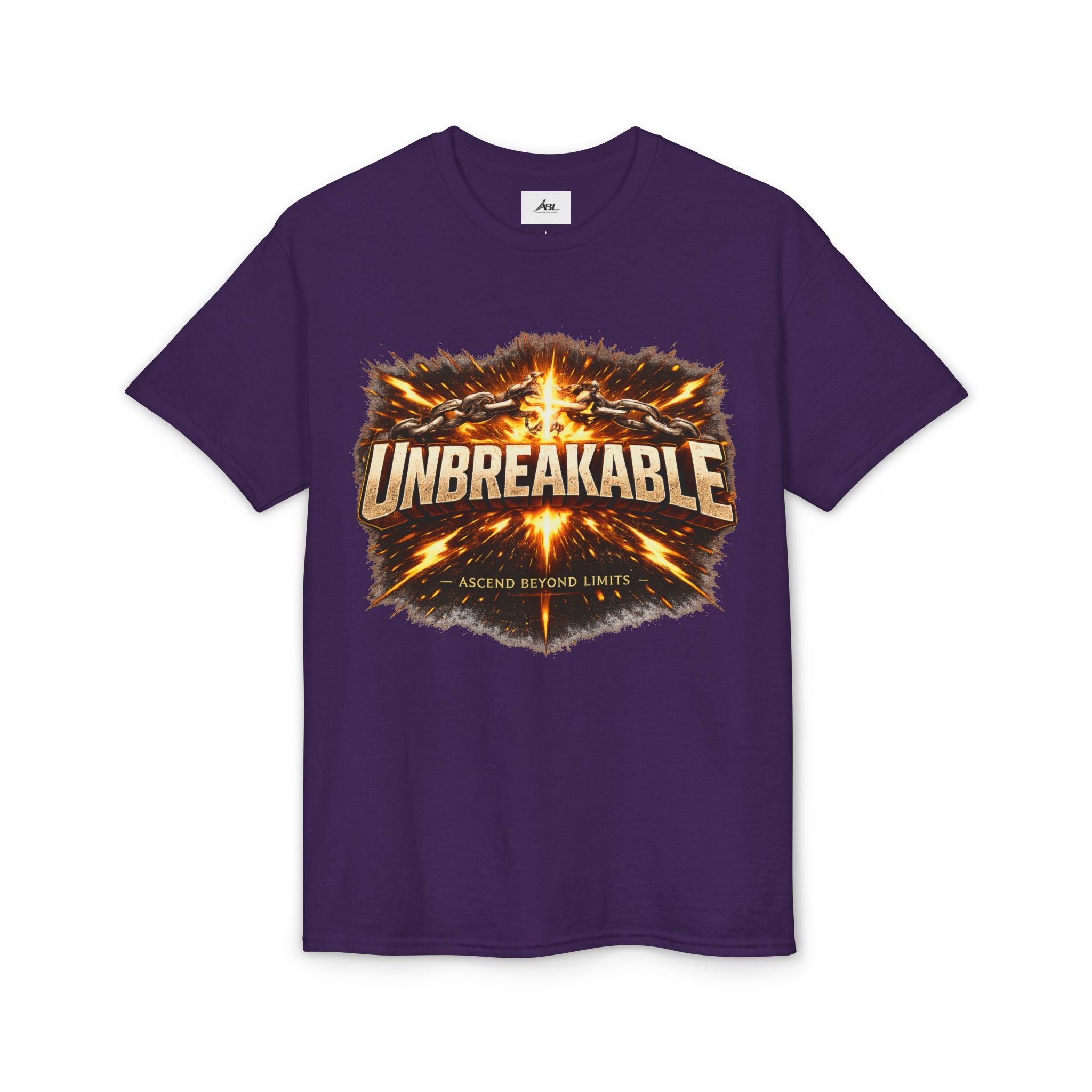 Unbreakable Graphic T‑Shirt — Bold Fireburst Motivational Tee