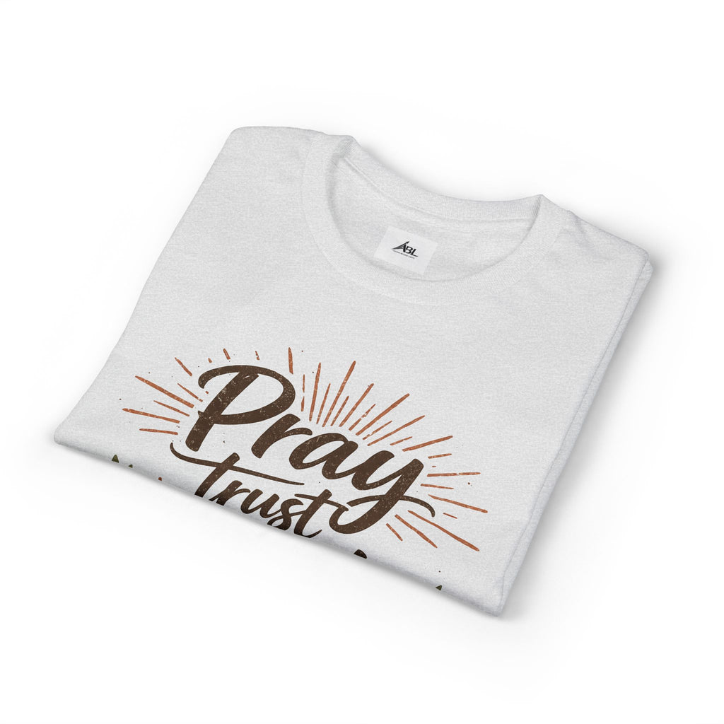 Pray Trust Repeat T-Shirt — Inspirational Christian Faith Tee