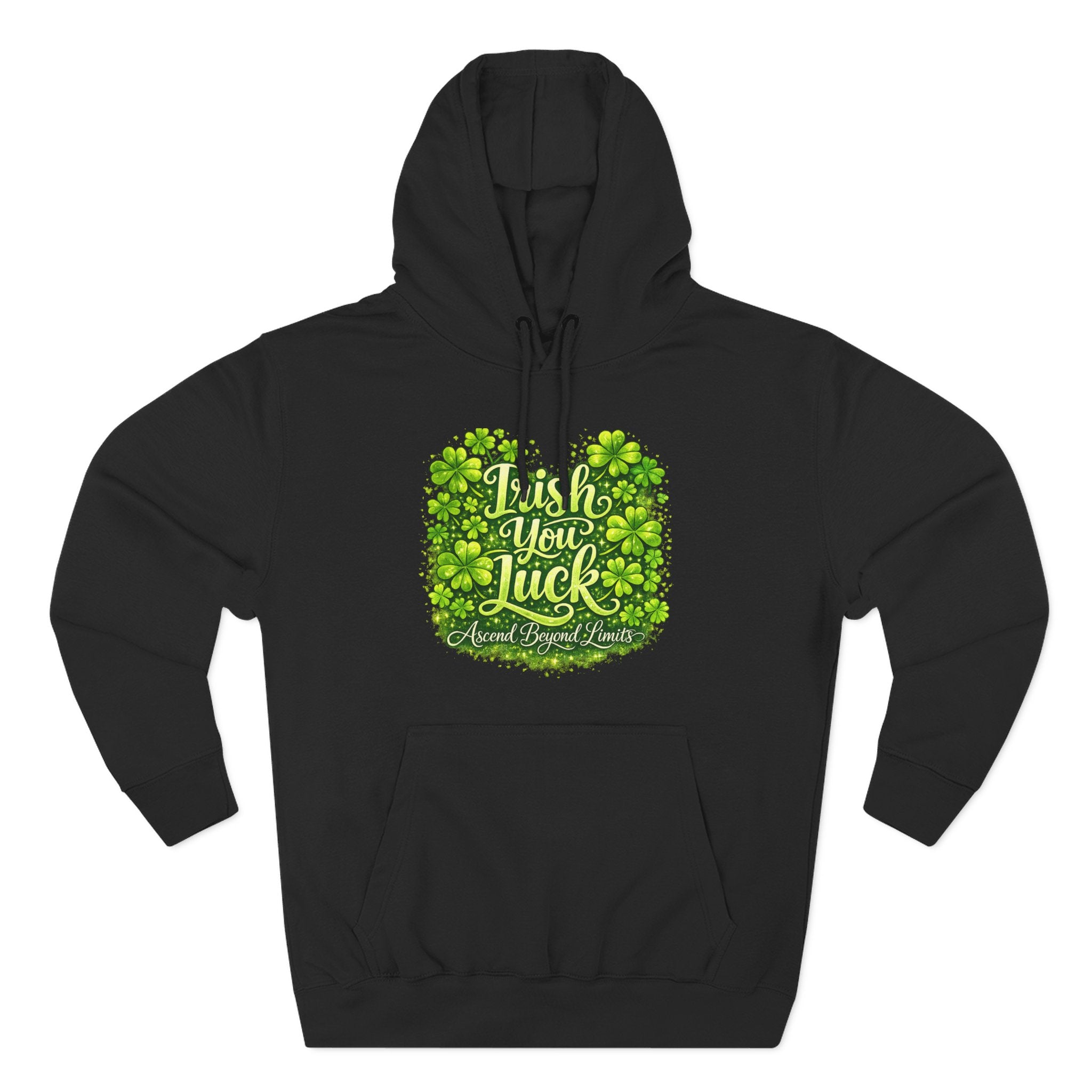 St. Patrick's 'Irish You Luck' Hoodie – Shamrock Clover Graphic Sweatshirt