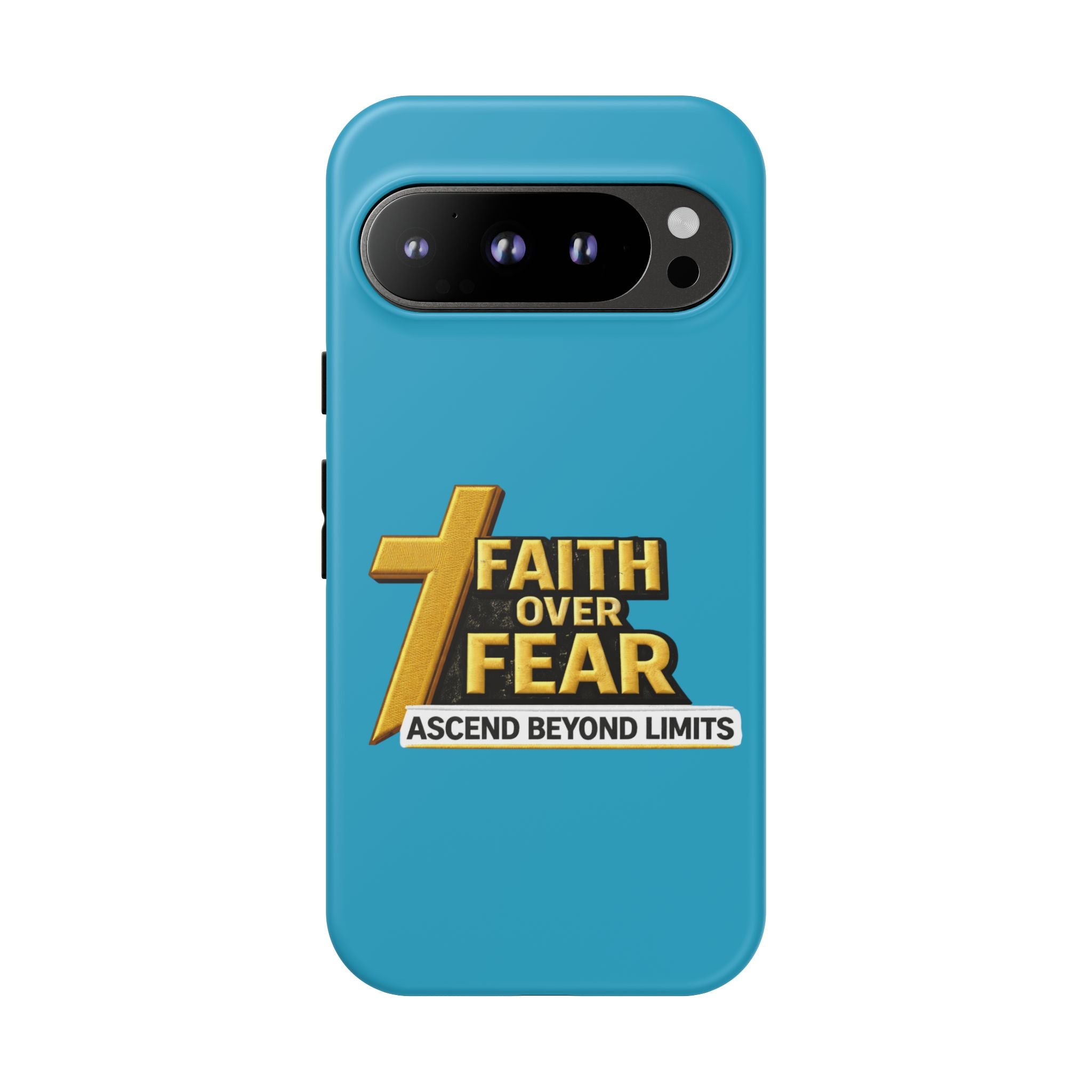 Faith Over Fear Tough Phone Case — "Ascend Beyond Limits" Inspirational Christian Protection