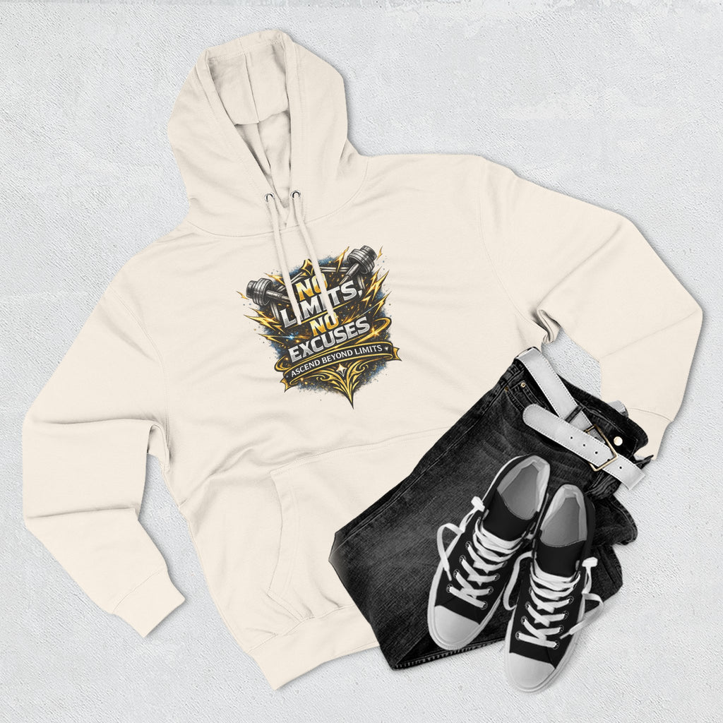 No Limits No Excuses Hoodie — Motivational Athletic Pullover
