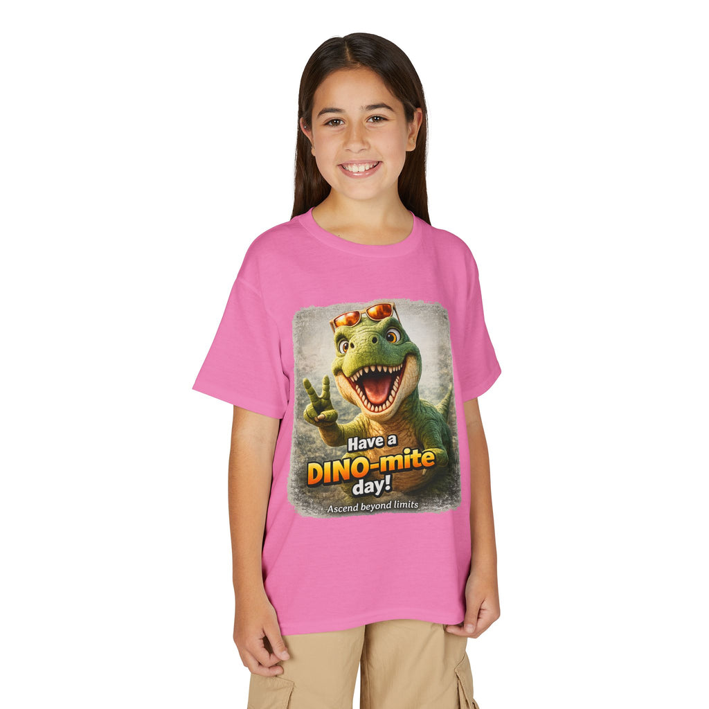 Youth T-Shirt — "Have a DINO-mite Day!" Dinosaur Graphic Tee
