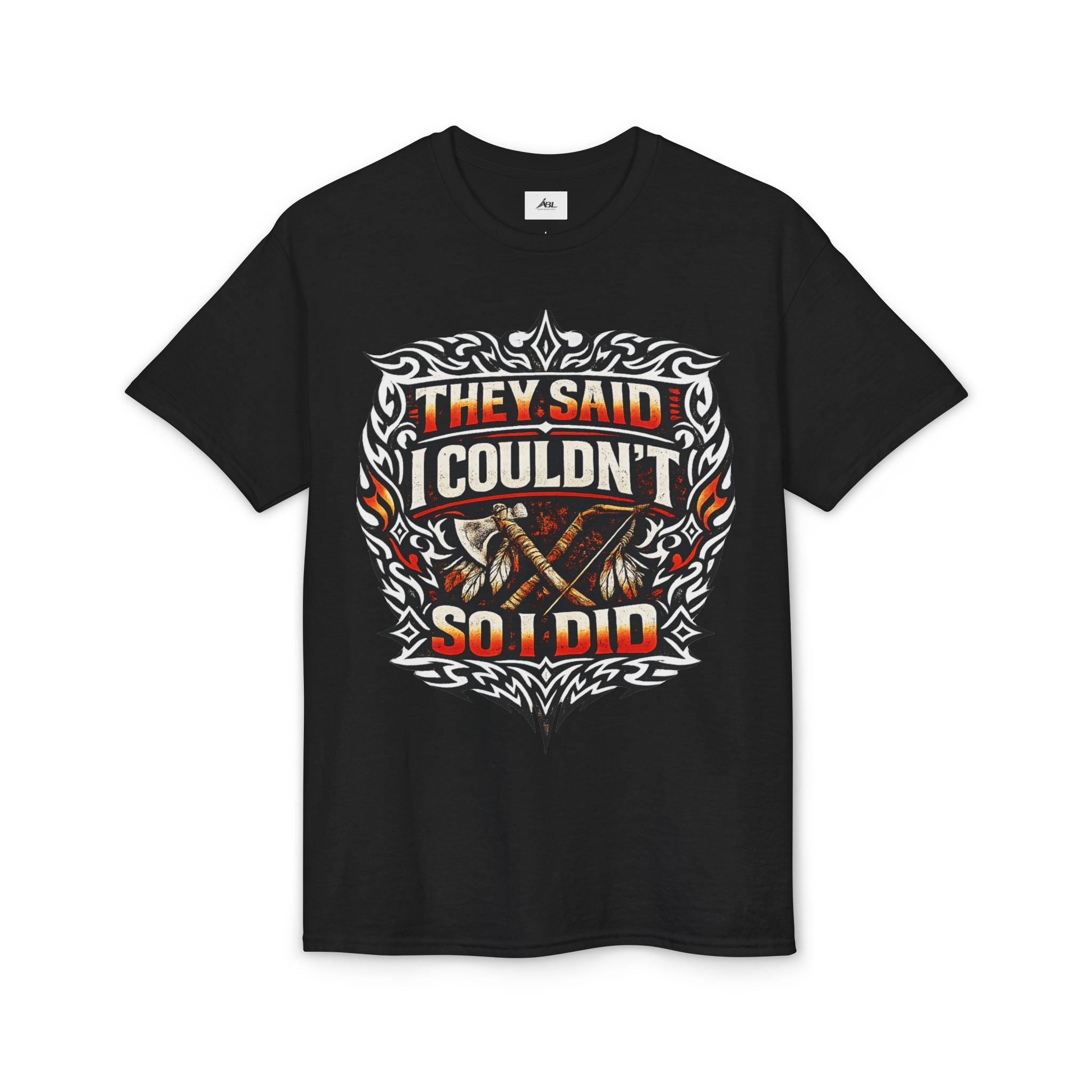 They Said I Couldn't So I Did T-Shirt — Motivational Motorcycle Flames Graphic Tee