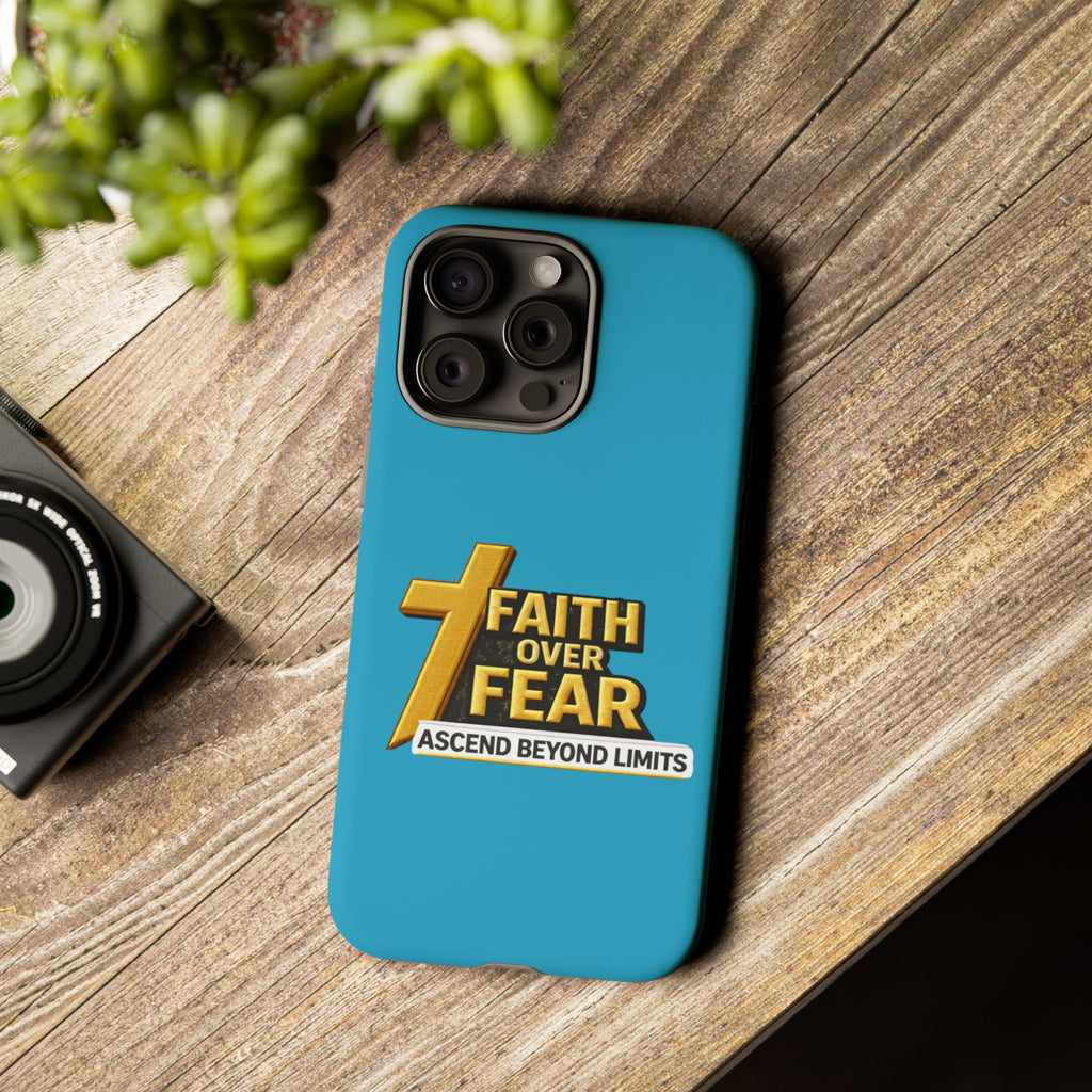 Faith Over Fear Tough Phone Case — "Ascend Beyond Limits" Inspirational Christian Protection