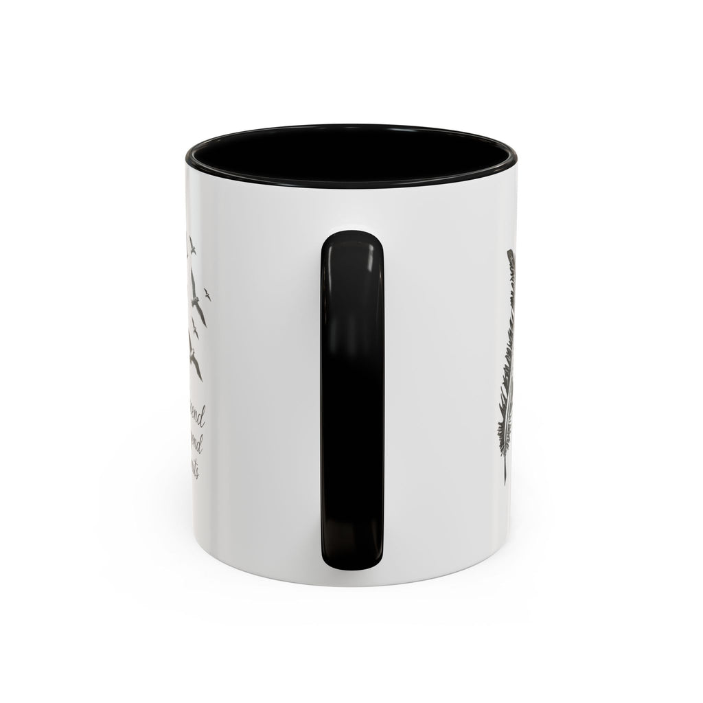 Ascend Beyond Limits- hand sketched feather Coffee-Accent Mug (11/15oz)