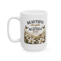 Beautiful Mom Floral Butterfly Ceramic Mug — Inspirational Mother's Day Coffee Cup (11oz/15oz)