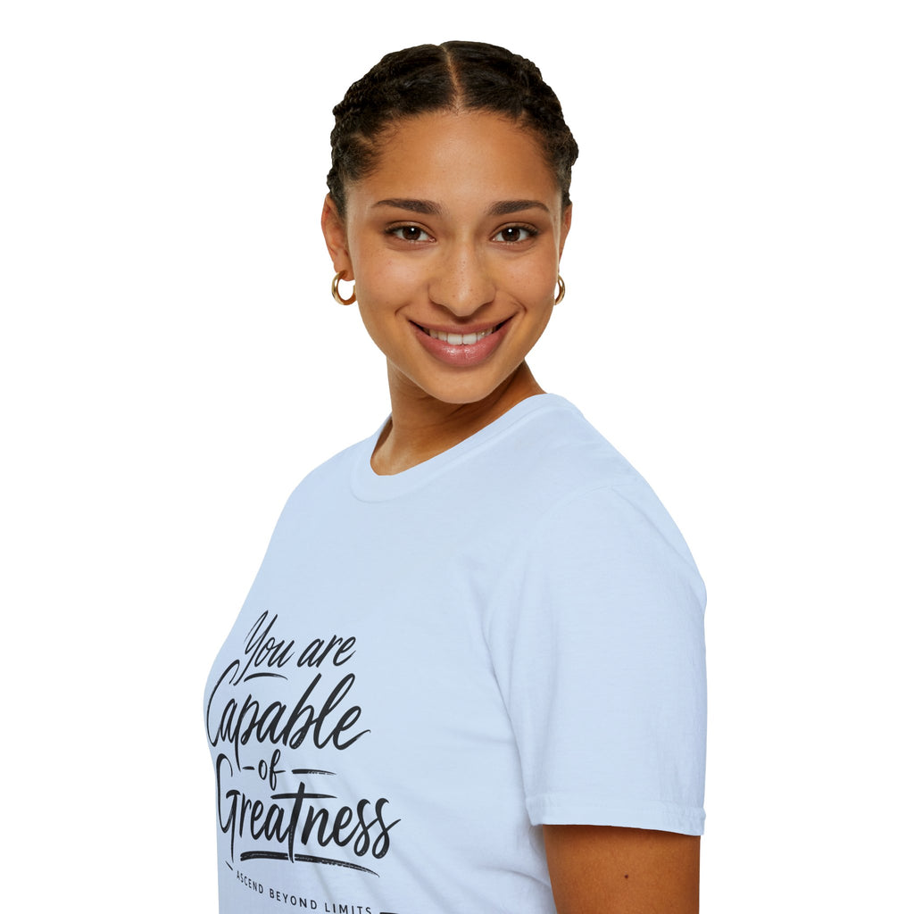 "You Are Capable of Greatness" – Inspirational Graphic Tee