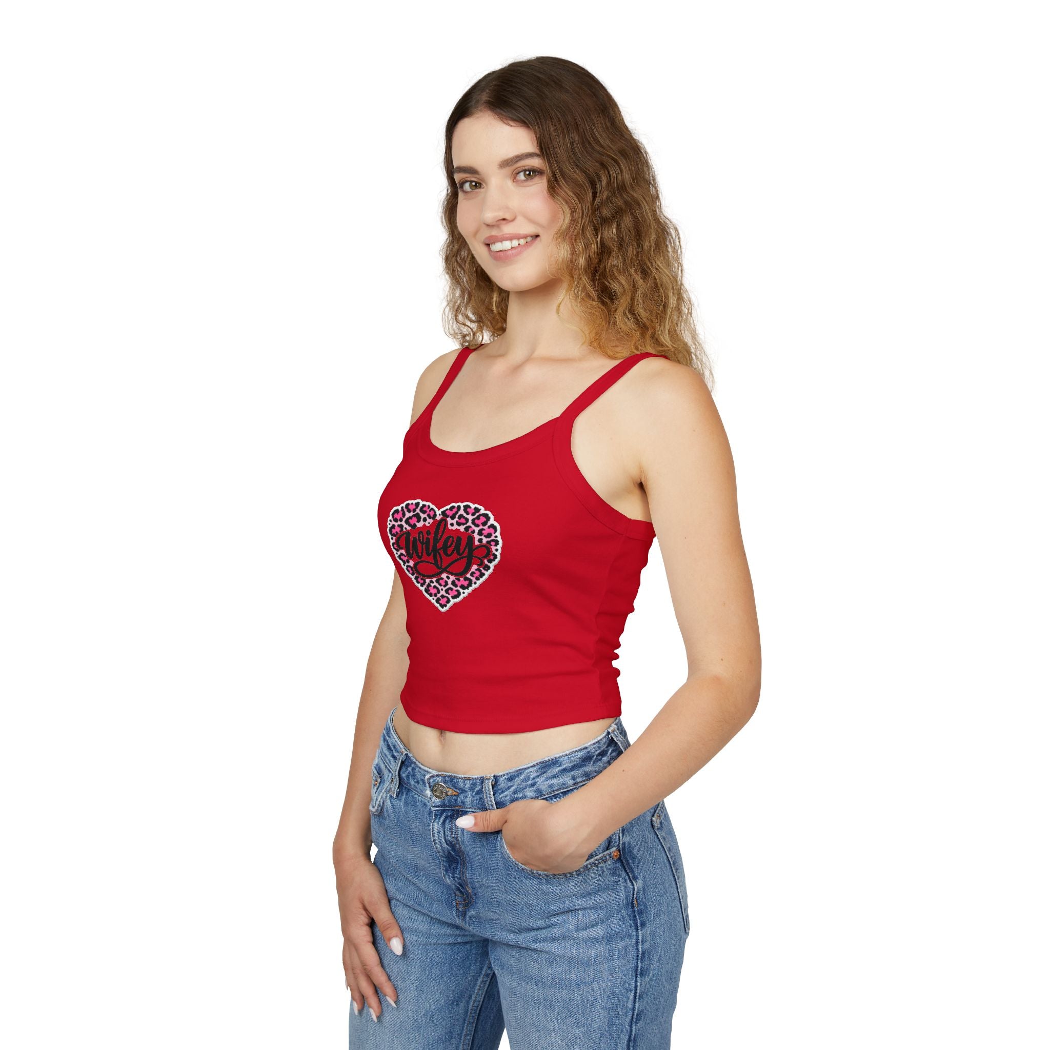 Women's 'Wifey' Leopard Heart Tank Top