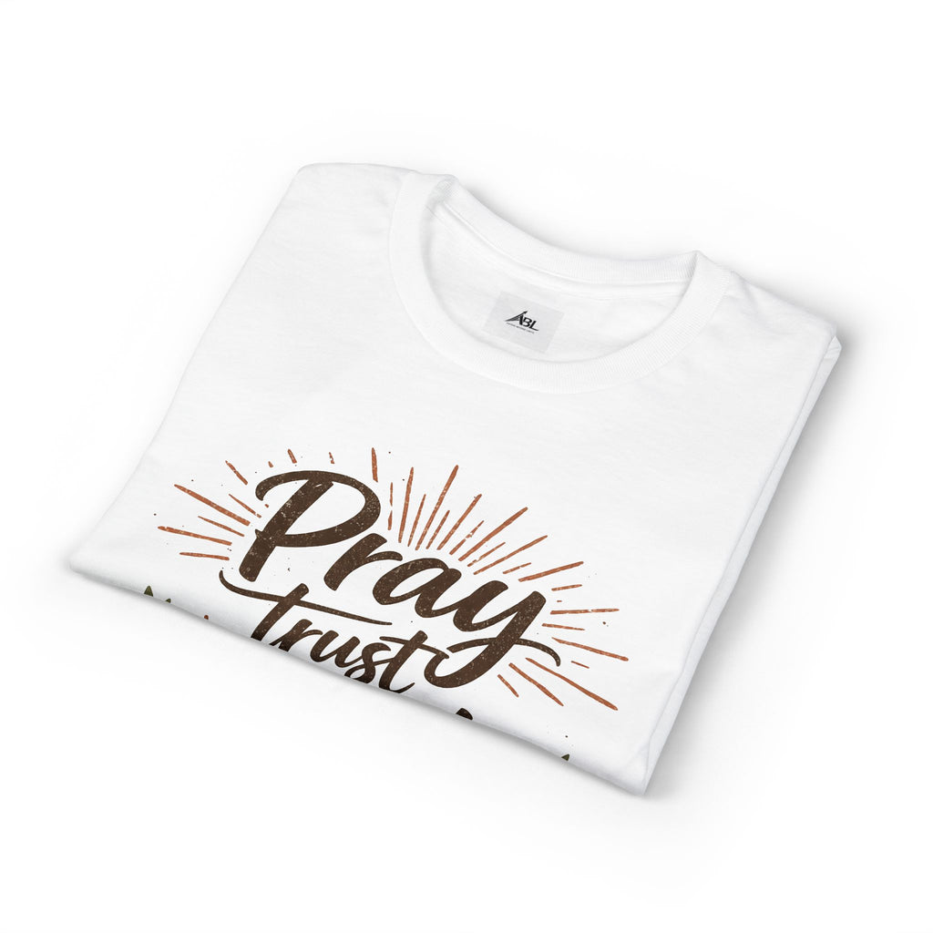 Pray Trust Repeat T-Shirt — Inspirational Christian Faith Tee