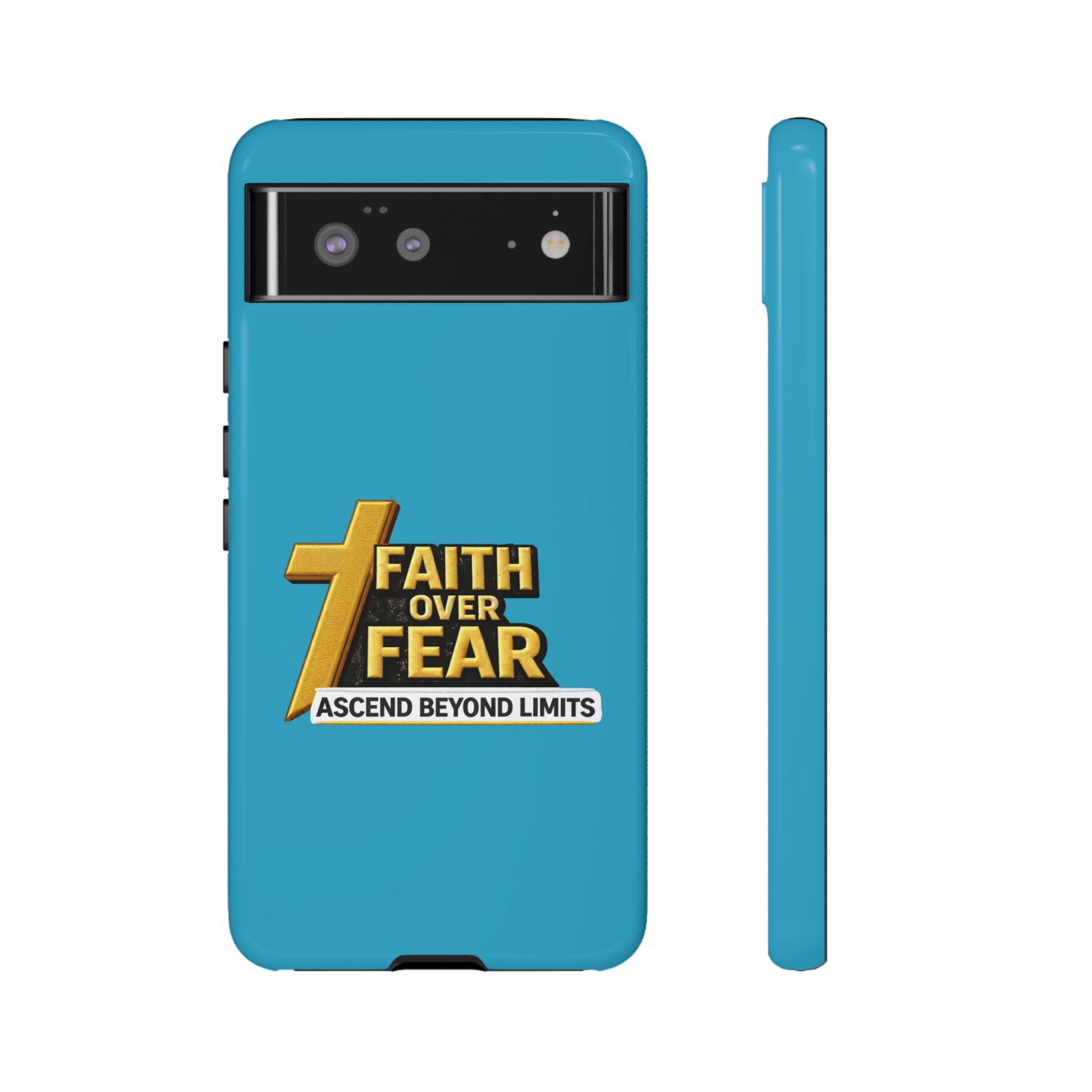 Faith Over Fear Tough Phone Case — "Ascend Beyond Limits" Inspirational Christian Protection