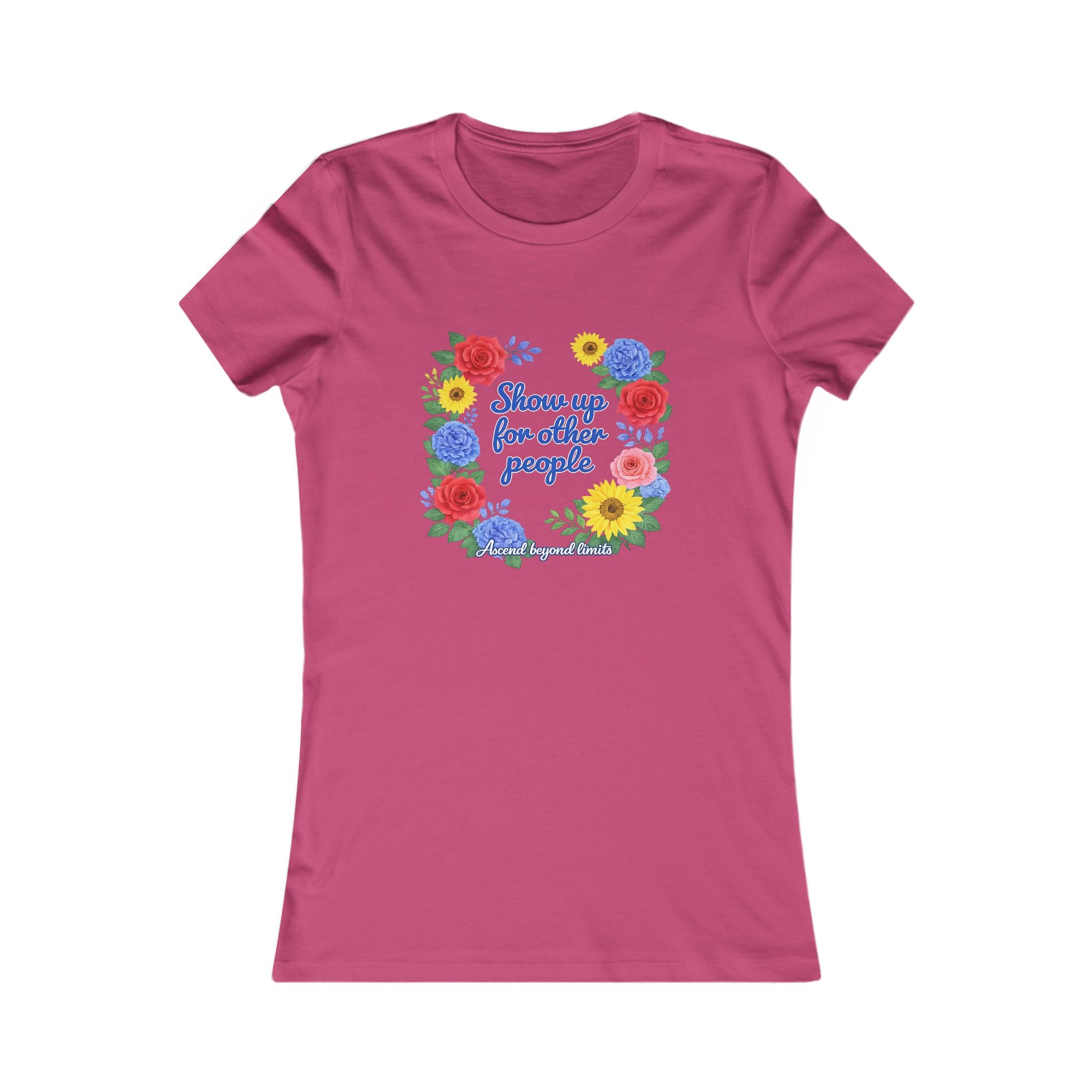 Show Up For Others Floral Women's Tee — Inspirational Volunteer/Mother's Day Gift