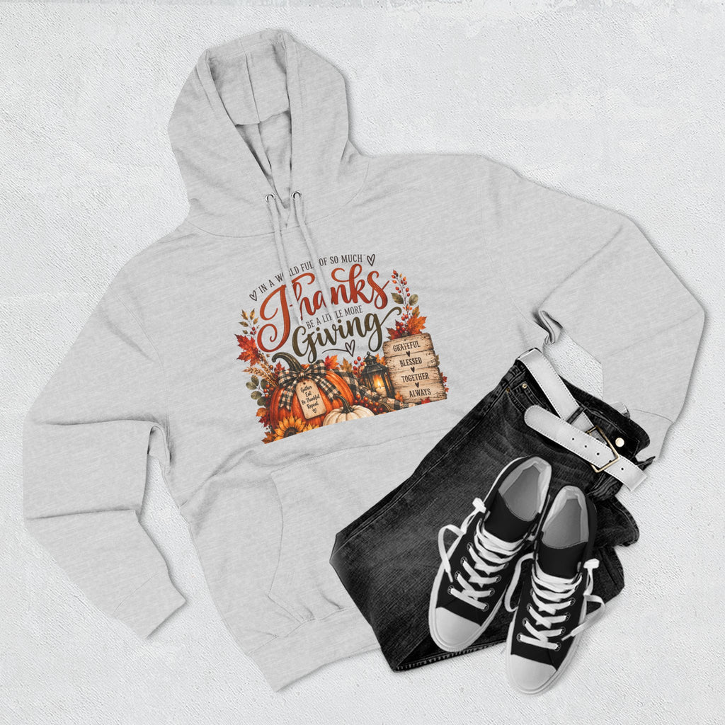 Thanksgiving Harvest Hoodie — Give Thanks Fleece Pullover