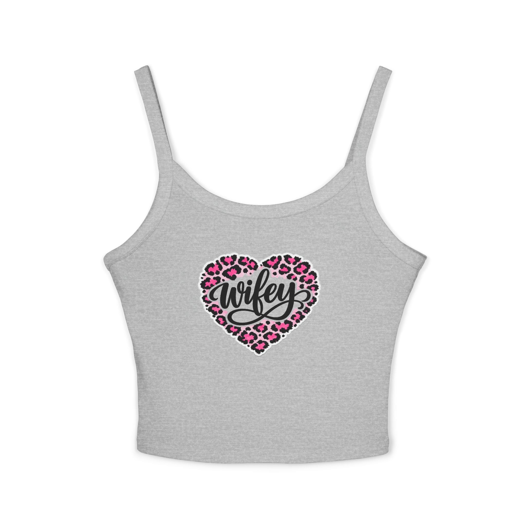 Women's 'Wifey' Leopard Heart Tank Top