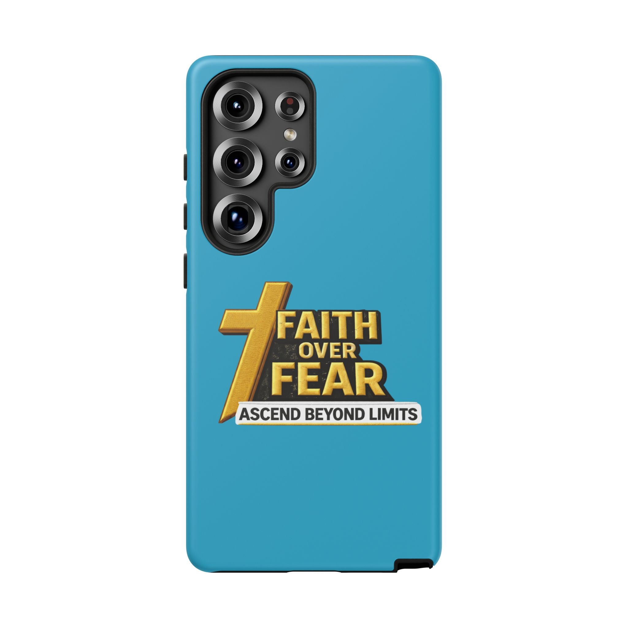 Faith Over Fear Tough Phone Case — "Ascend Beyond Limits" Inspirational Christian Protection
