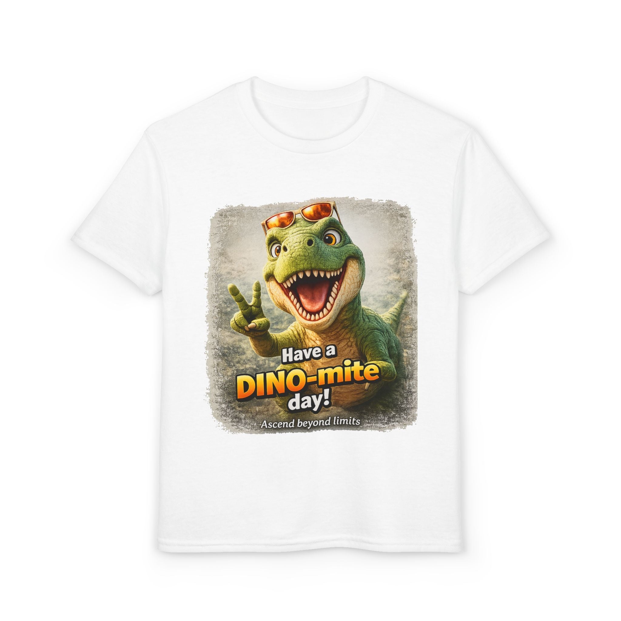 Youth T-Shirt — "Have a DINO-mite Day!" Dinosaur Graphic Tee