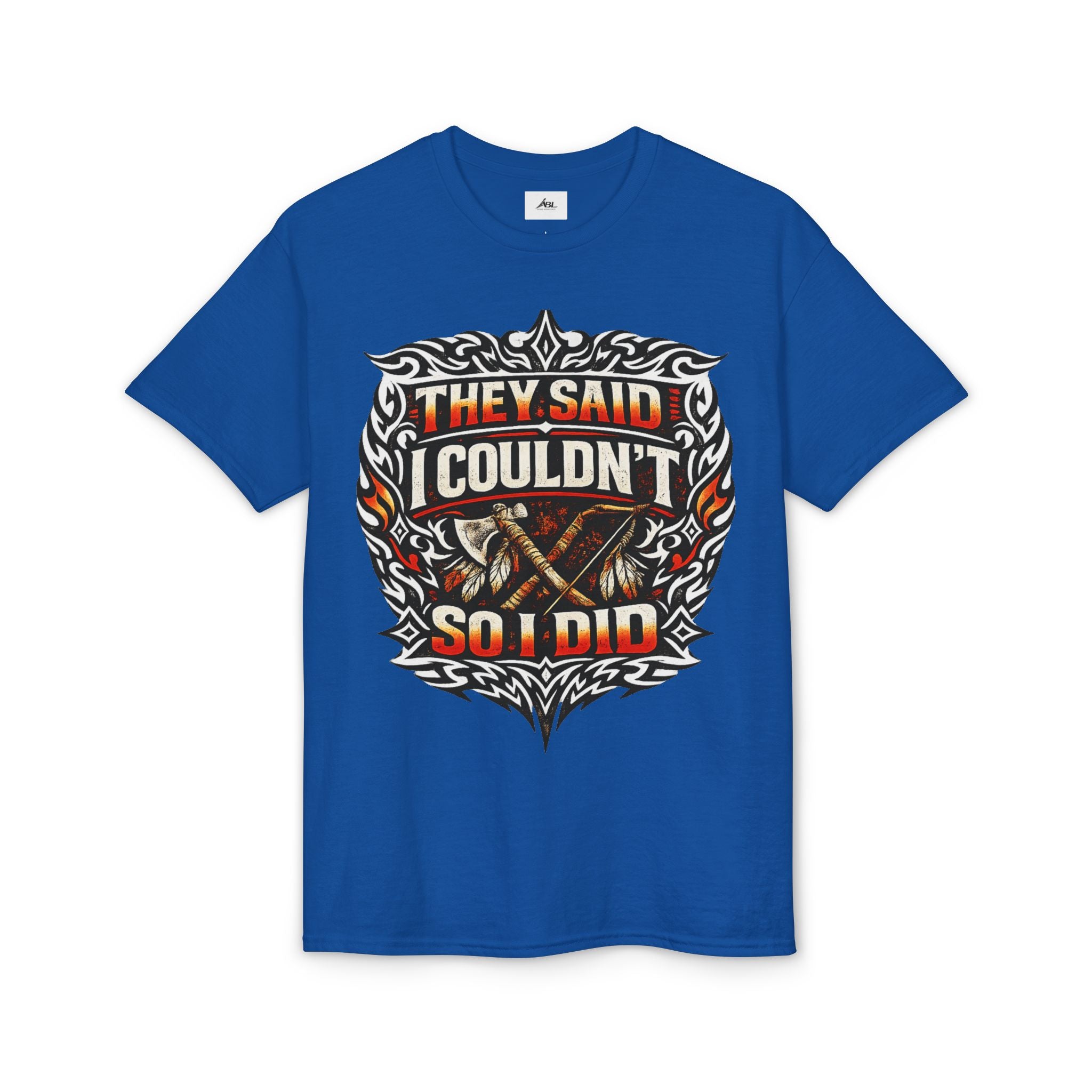 They Said I Couldn't So I Did T-Shirt — Motivational Motorcycle Flames Graphic Tee