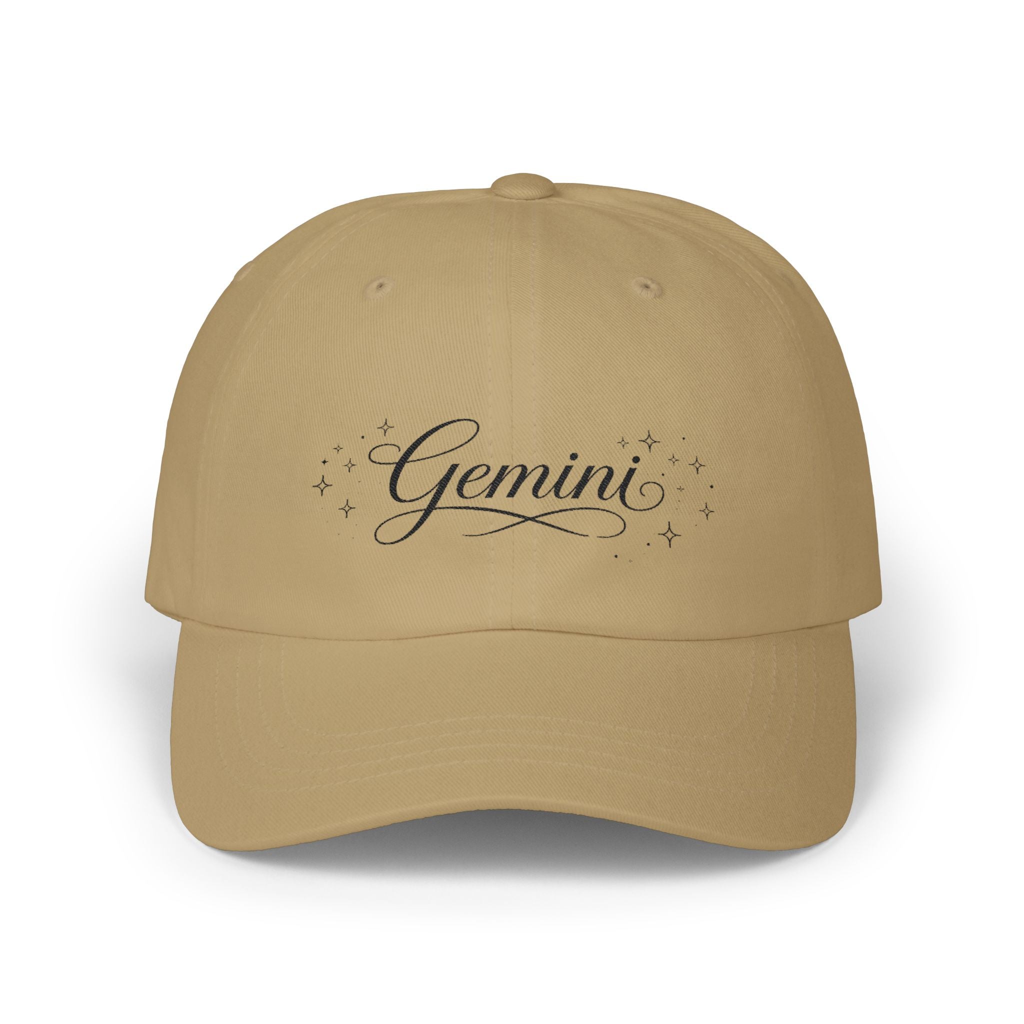 Gemini Embroidered Dad Cap — Zodiac Baseball Hat