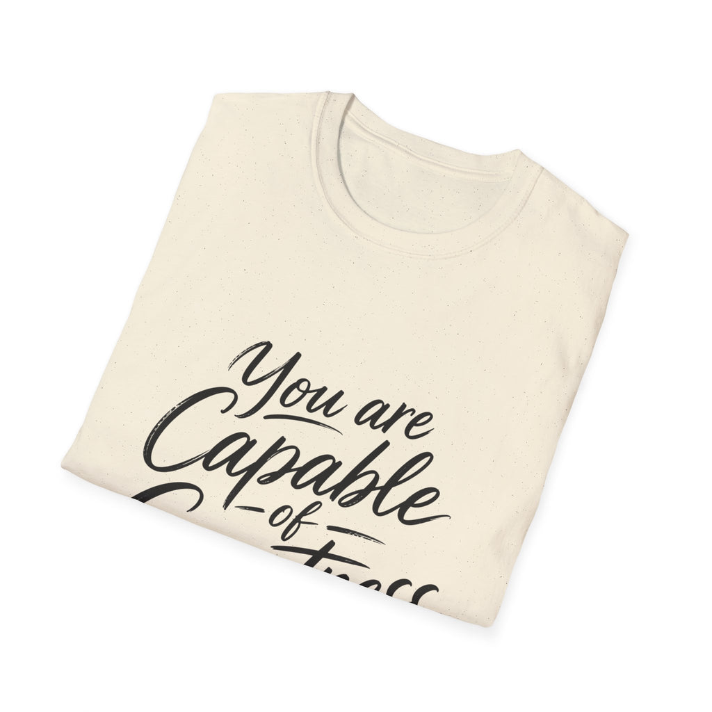 "You Are Capable of Greatness" – Inspirational Graphic Tee