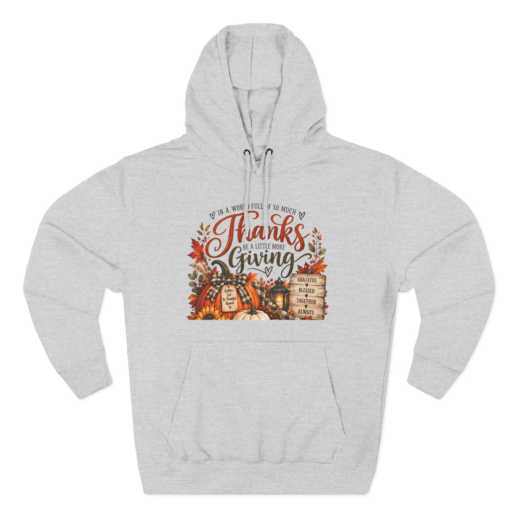 Thanksgiving Harvest Hoodie — Give Thanks Fleece Pullover