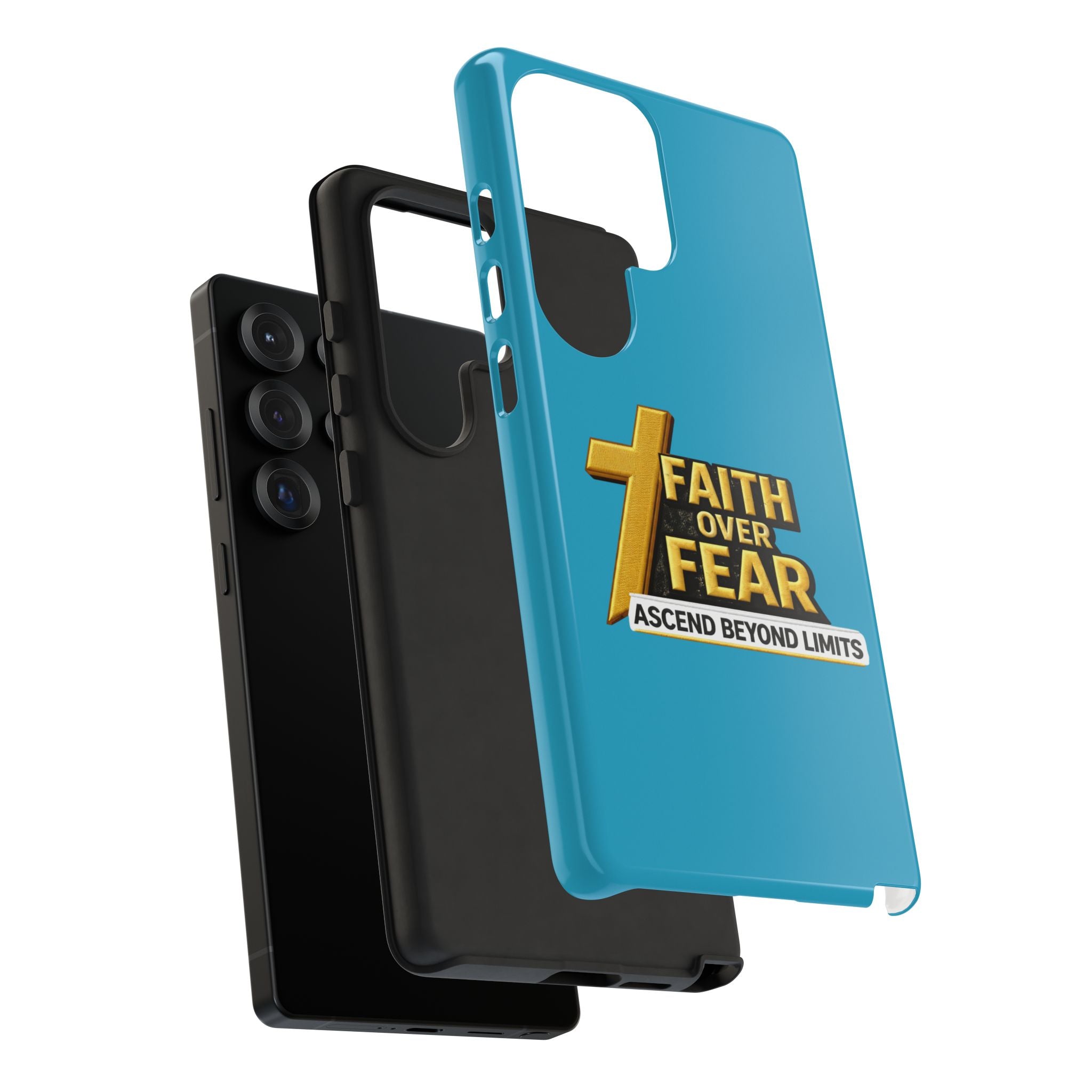Faith Over Fear Tough Phone Case — "Ascend Beyond Limits" Inspirational Christian Protection