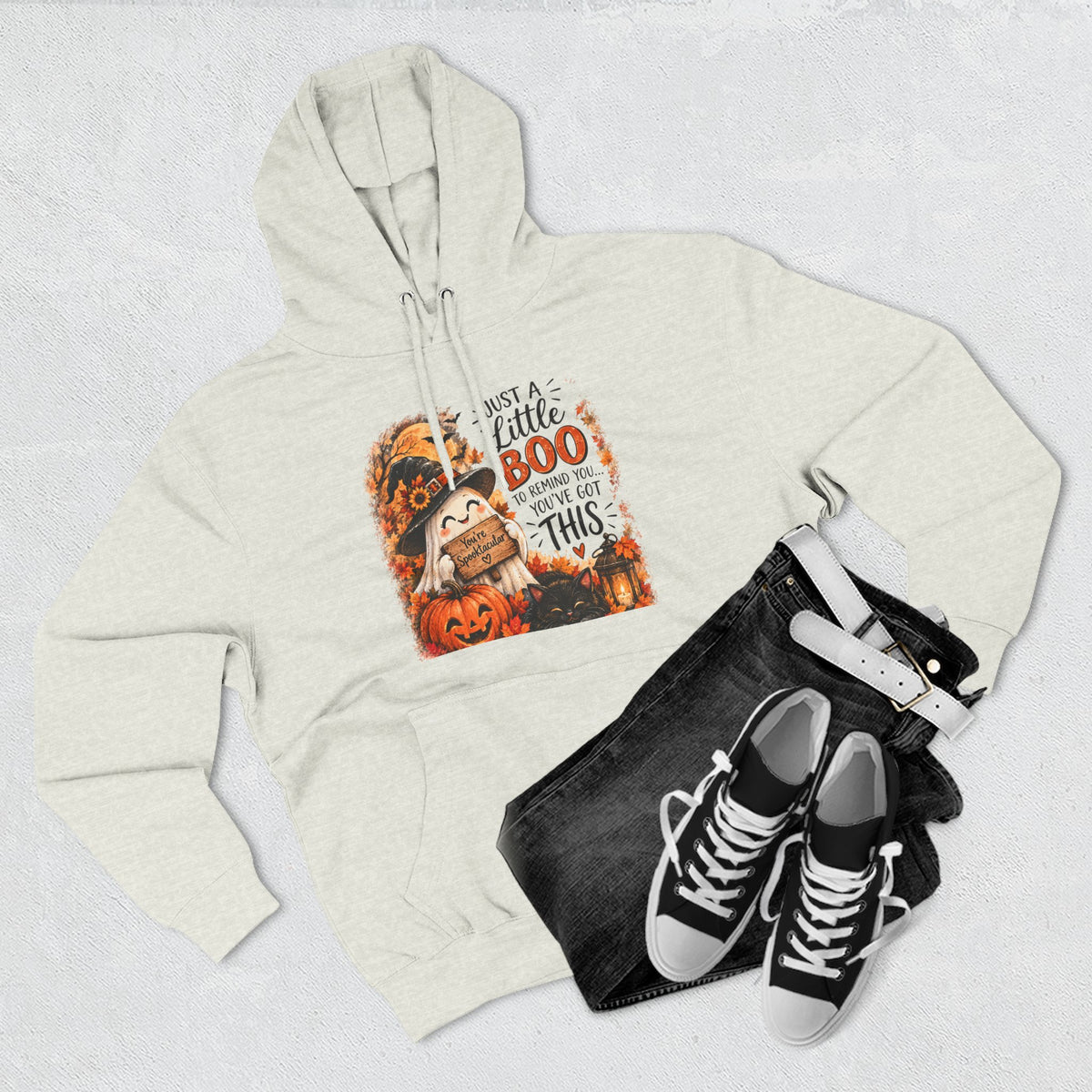 Just a Little Boo — Encouraging Halloween Hoodie