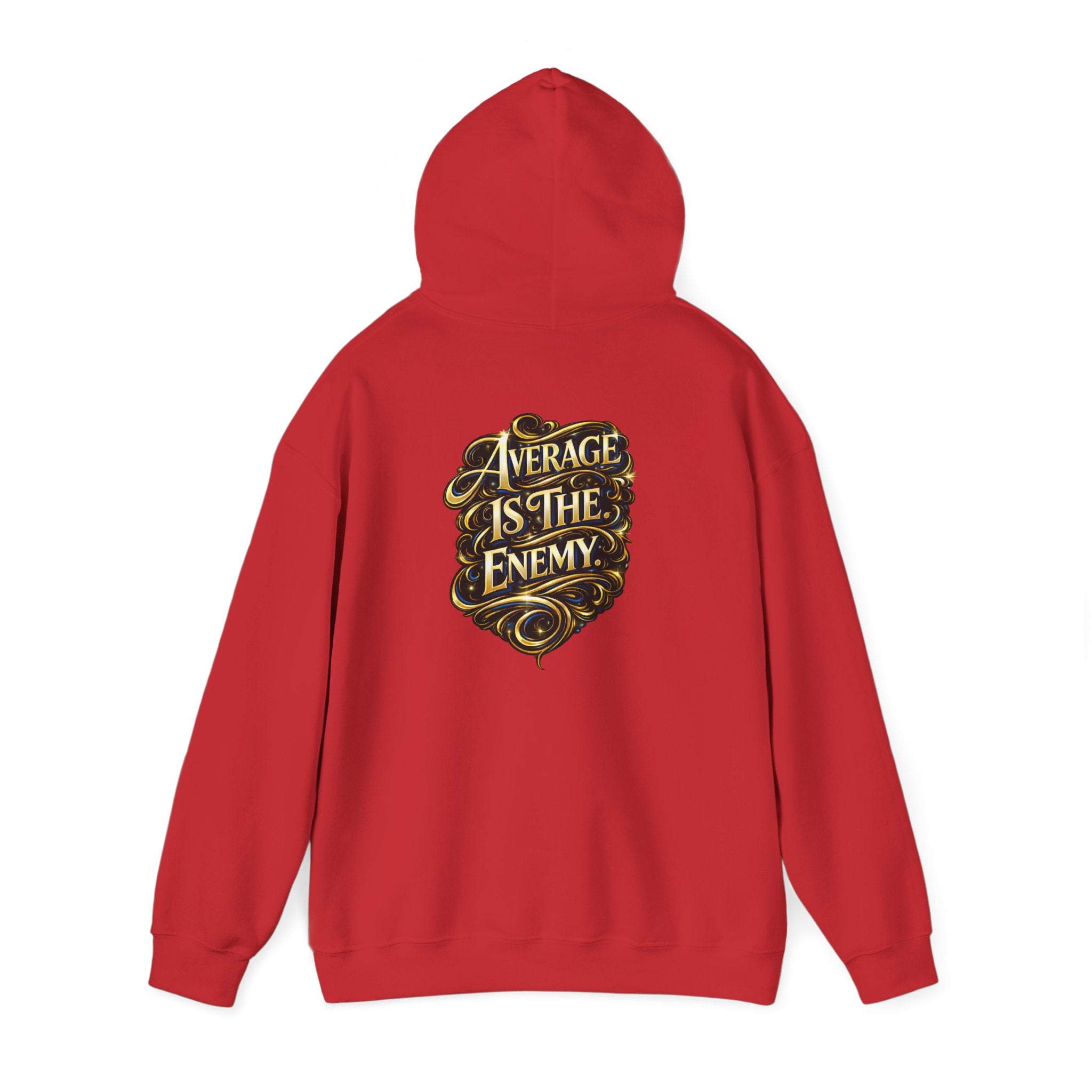 Ascend Beyond Limits Hoodie — “Average Is The Enemy” Inspirational Graphic Sweatshirt