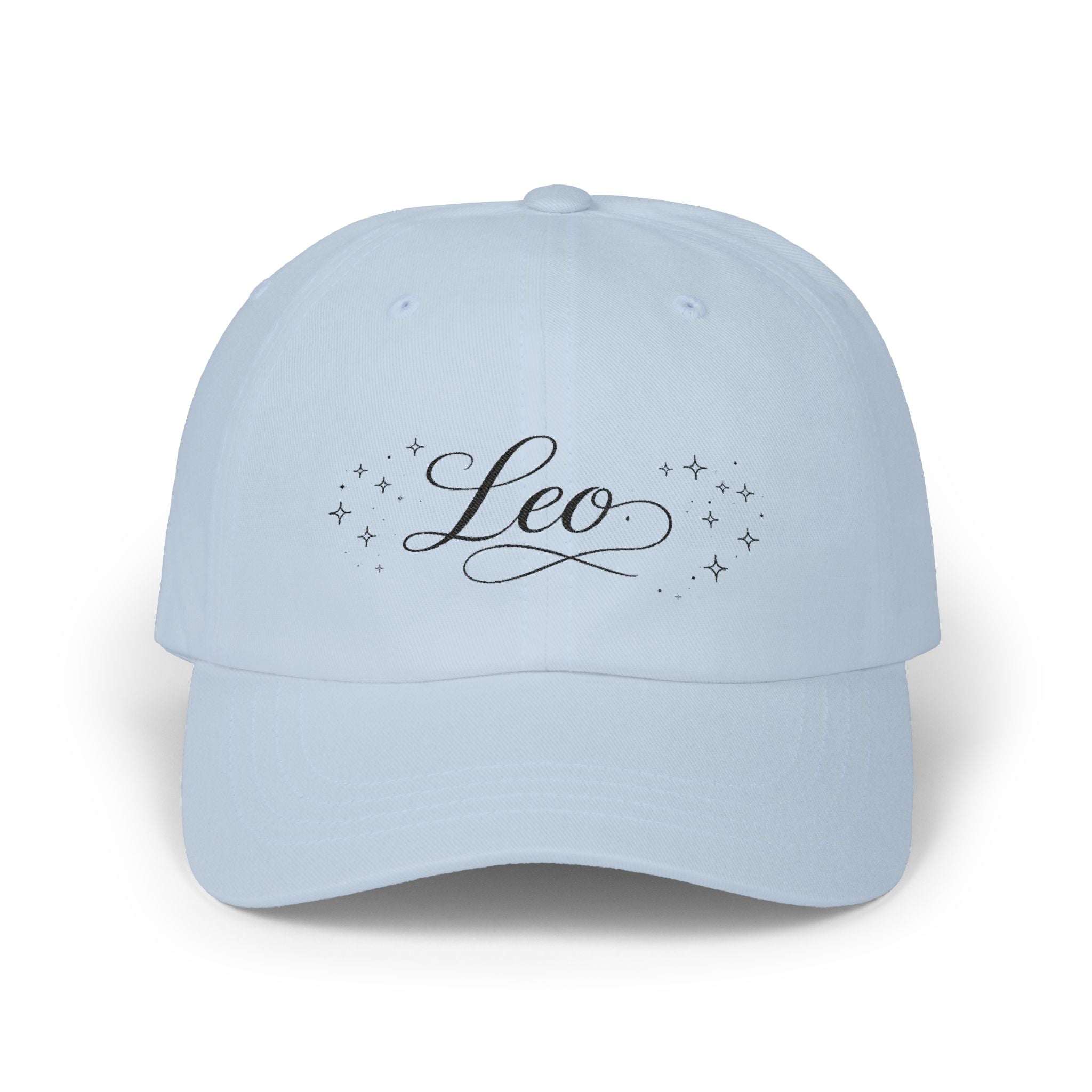 Leo Script Dad Cap — Zodiac Leo Embroidered Baseball Hat