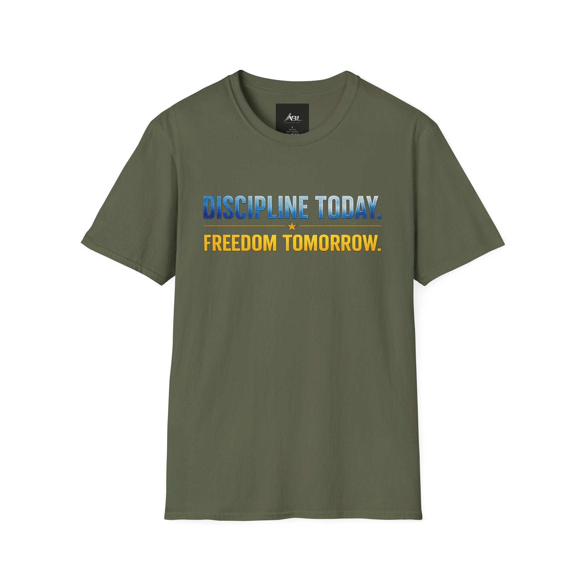 Discipline Today, Freedom Tomorrow T-Shirt — Legacy Mindset Lion Graphic
