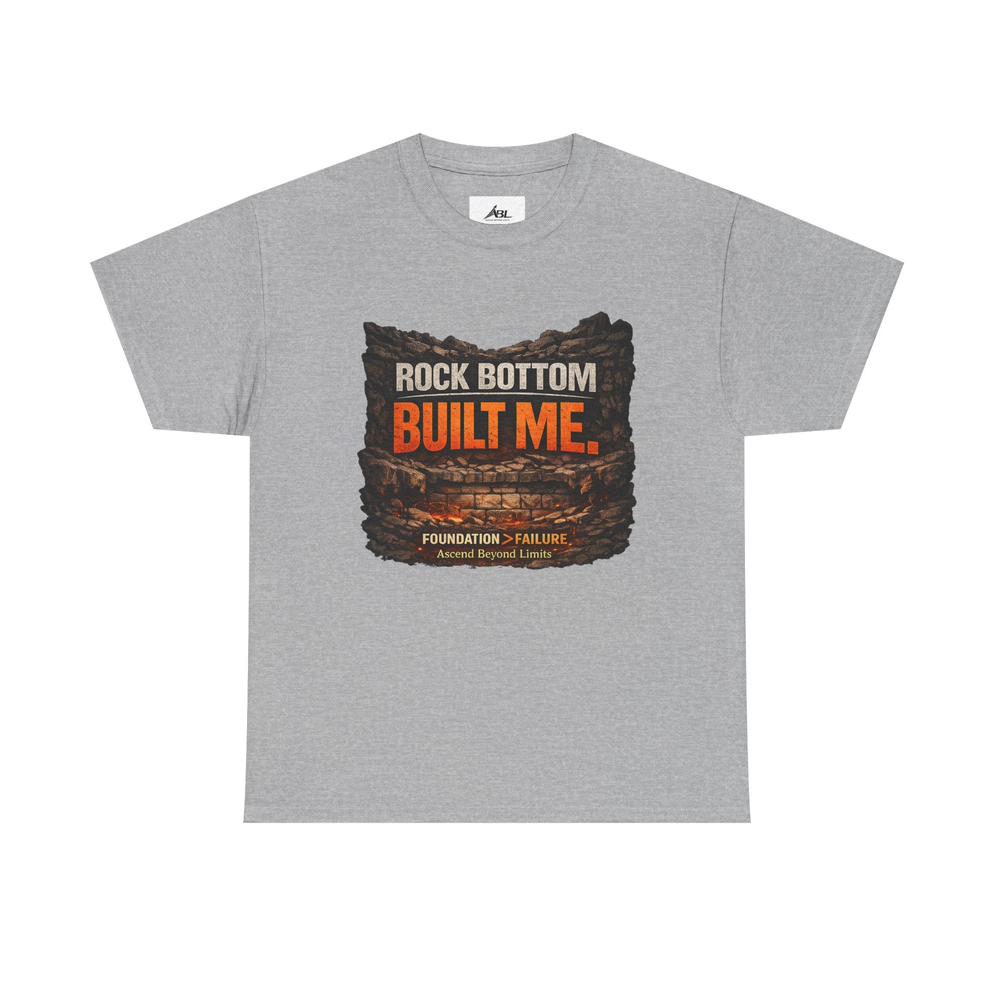 Rock Bottom Built Me T-Shirt — Inspirational Recovery Tee