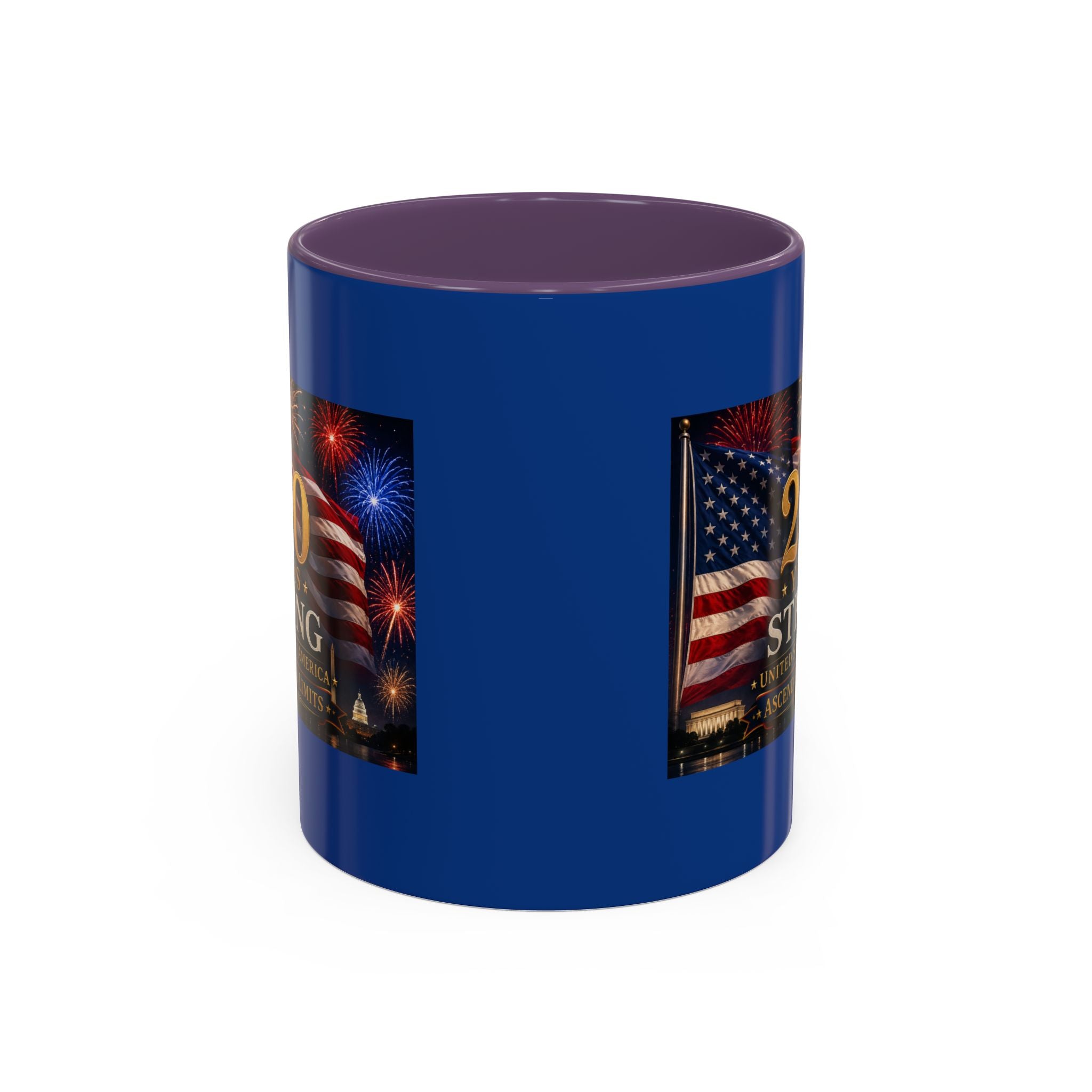 250 Years America Strong Coffee Mug — Patriotic USA Anniversary 11/15oz
