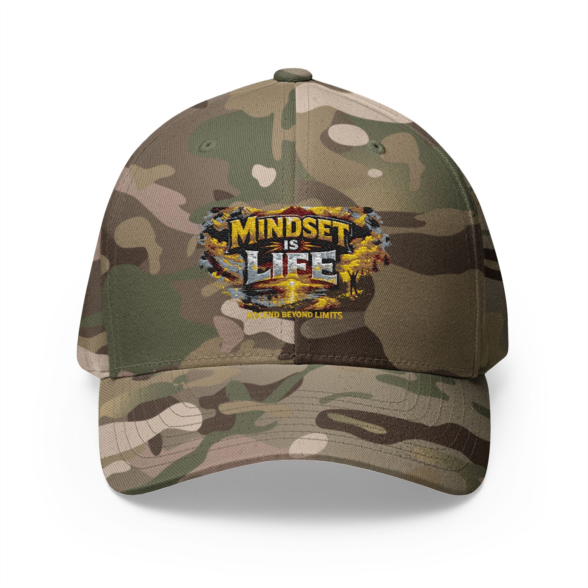 Mindset Is Life Embroidered Baseball Cap — Motivational Hat for Daily Grind & Gifts