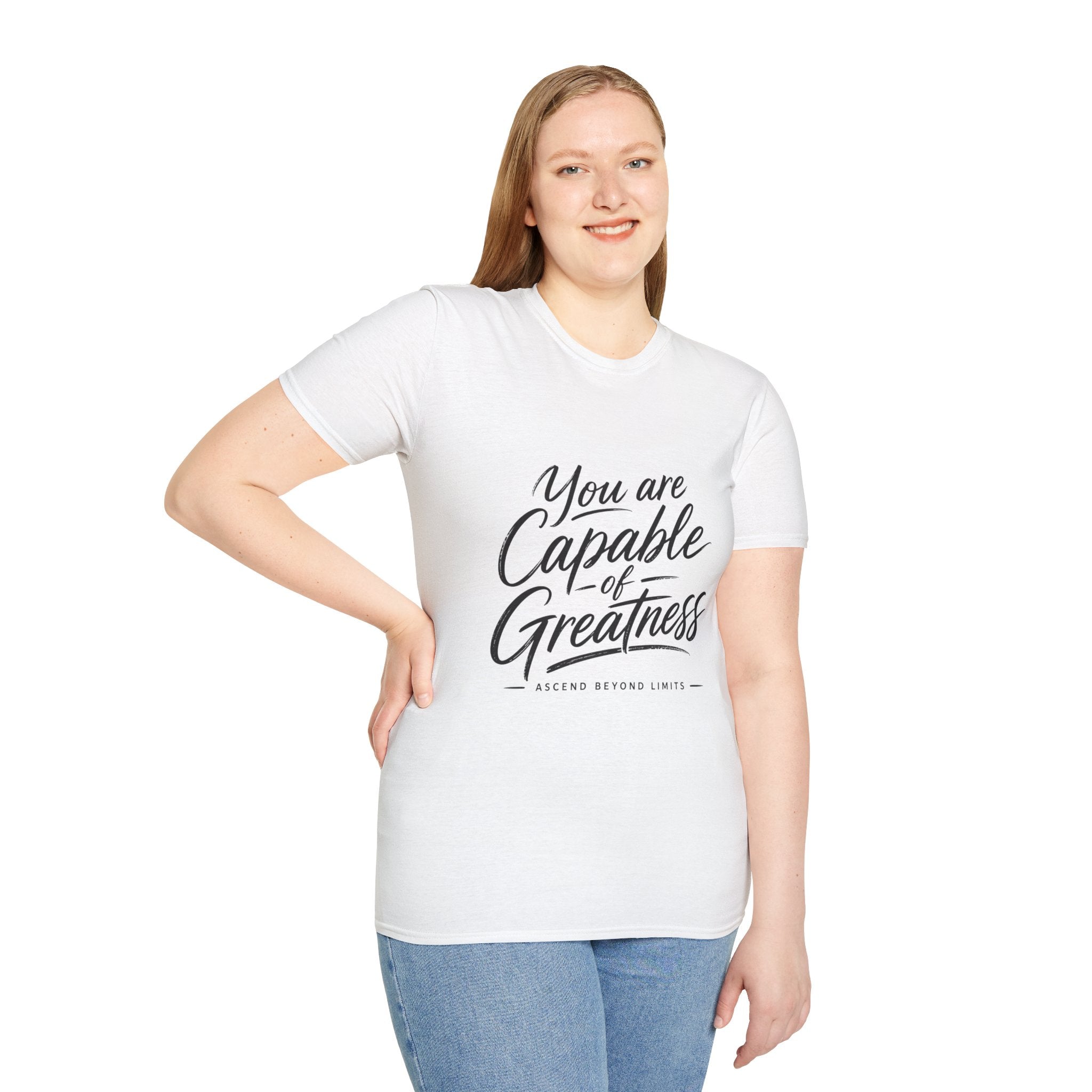 "You Are Capable of Greatness" – Inspirational Graphic Tee