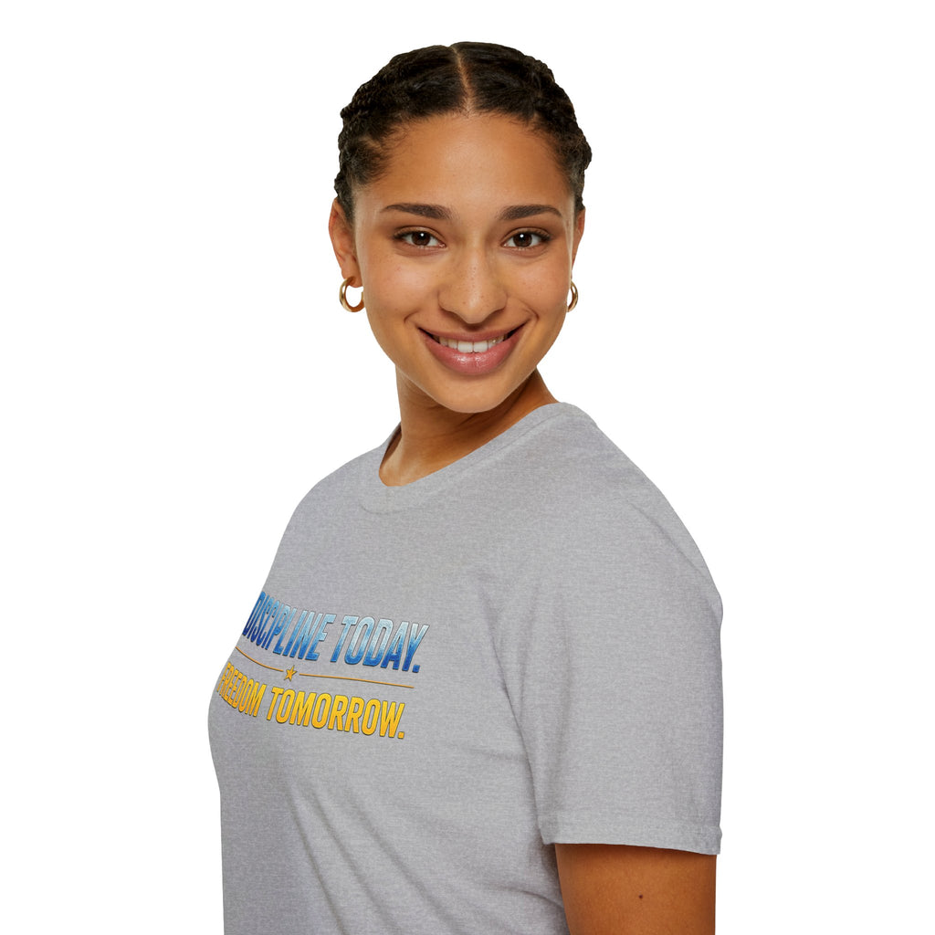 Discipline Today, Freedom Tomorrow T-Shirt — Legacy Mindset Lion Graphic