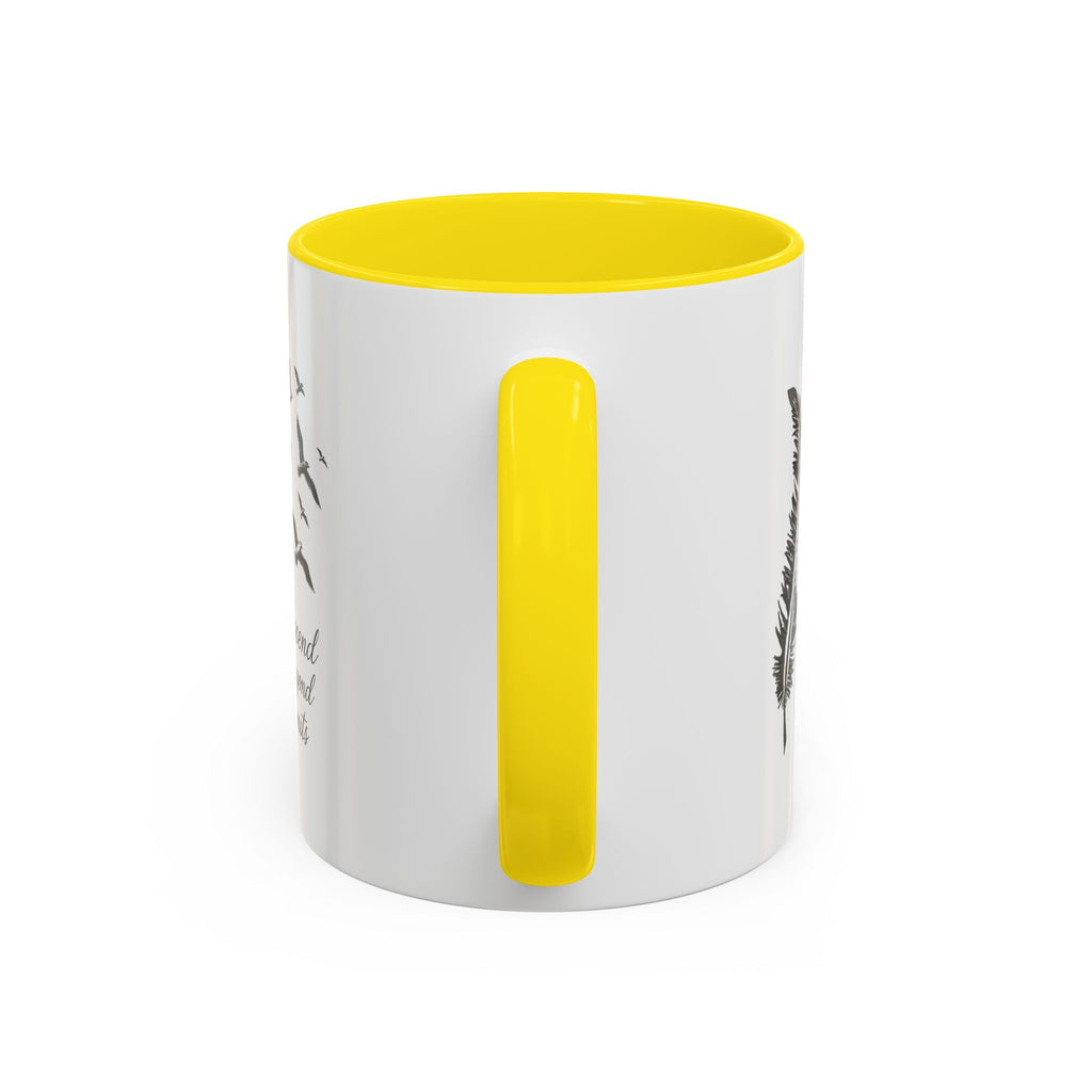 Ascend Beyond Limits- hand sketched feather Coffee-Accent Mug (11/15oz)