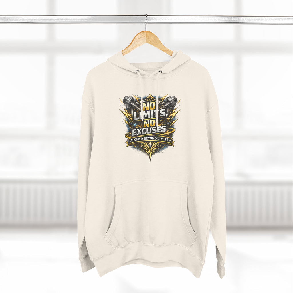 No Limits No Excuses Hoodie — Motivational Athletic Pullover