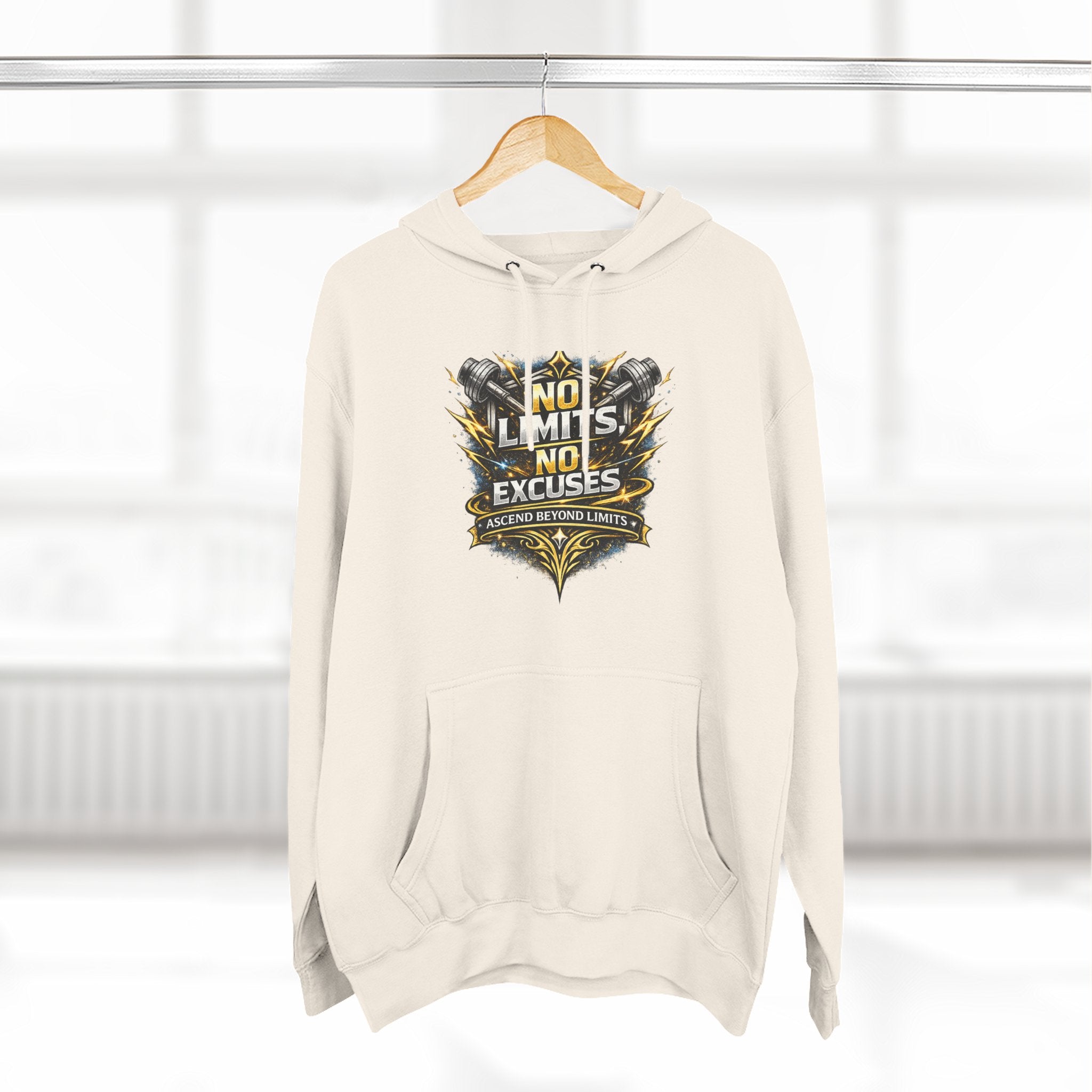 No Limits No Excuses Hoodie — Motivational Athletic Pullover