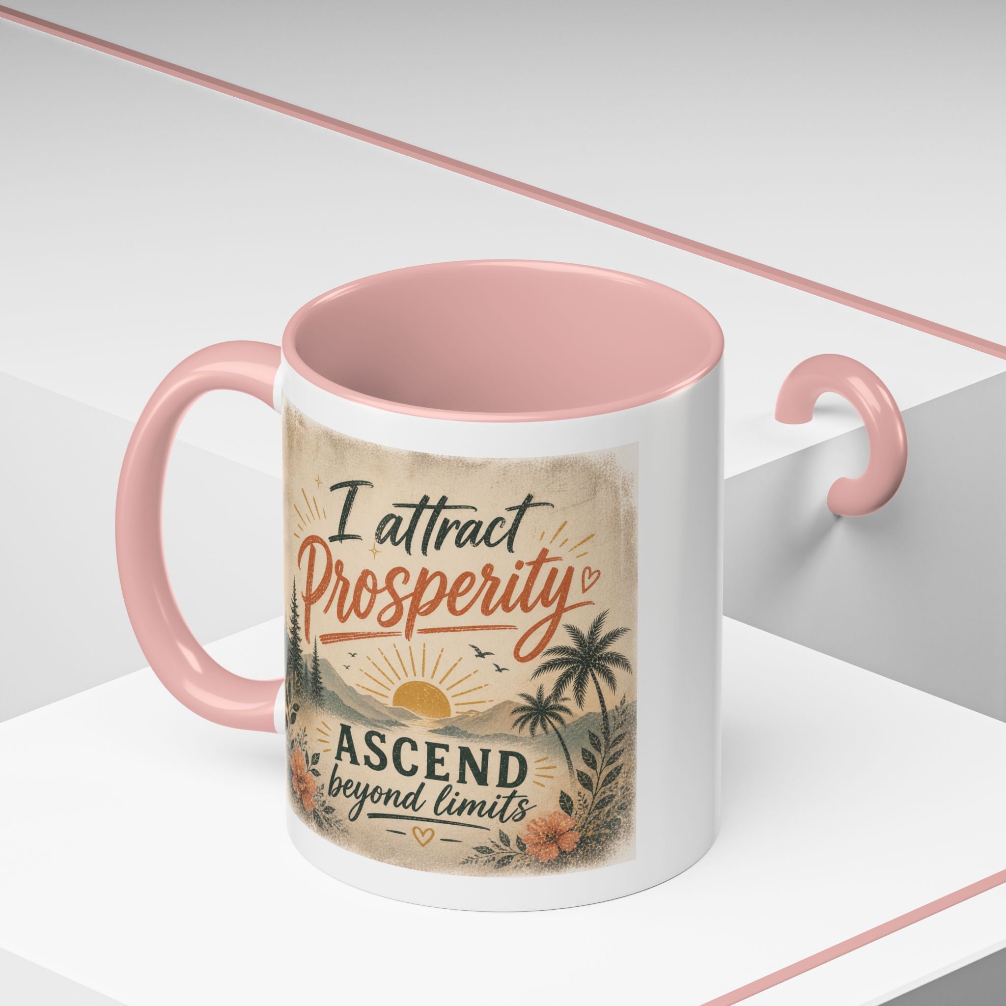 I Attract Prosperity Coffee Mug — Inspirational Accent Mug (11/15oz)