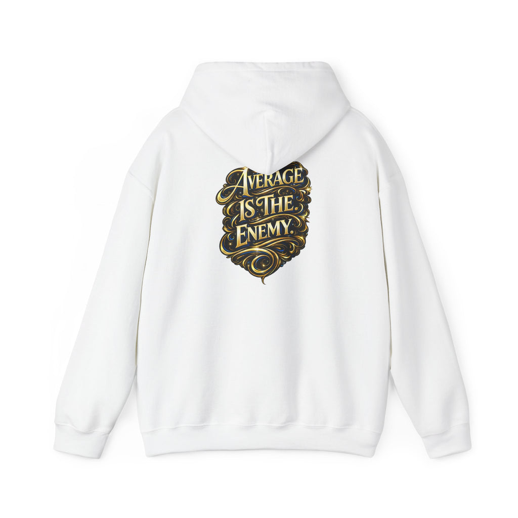 Ascend Beyond Limits Hoodie — “Average Is The Enemy” Inspirational Graphic Sweatshirt