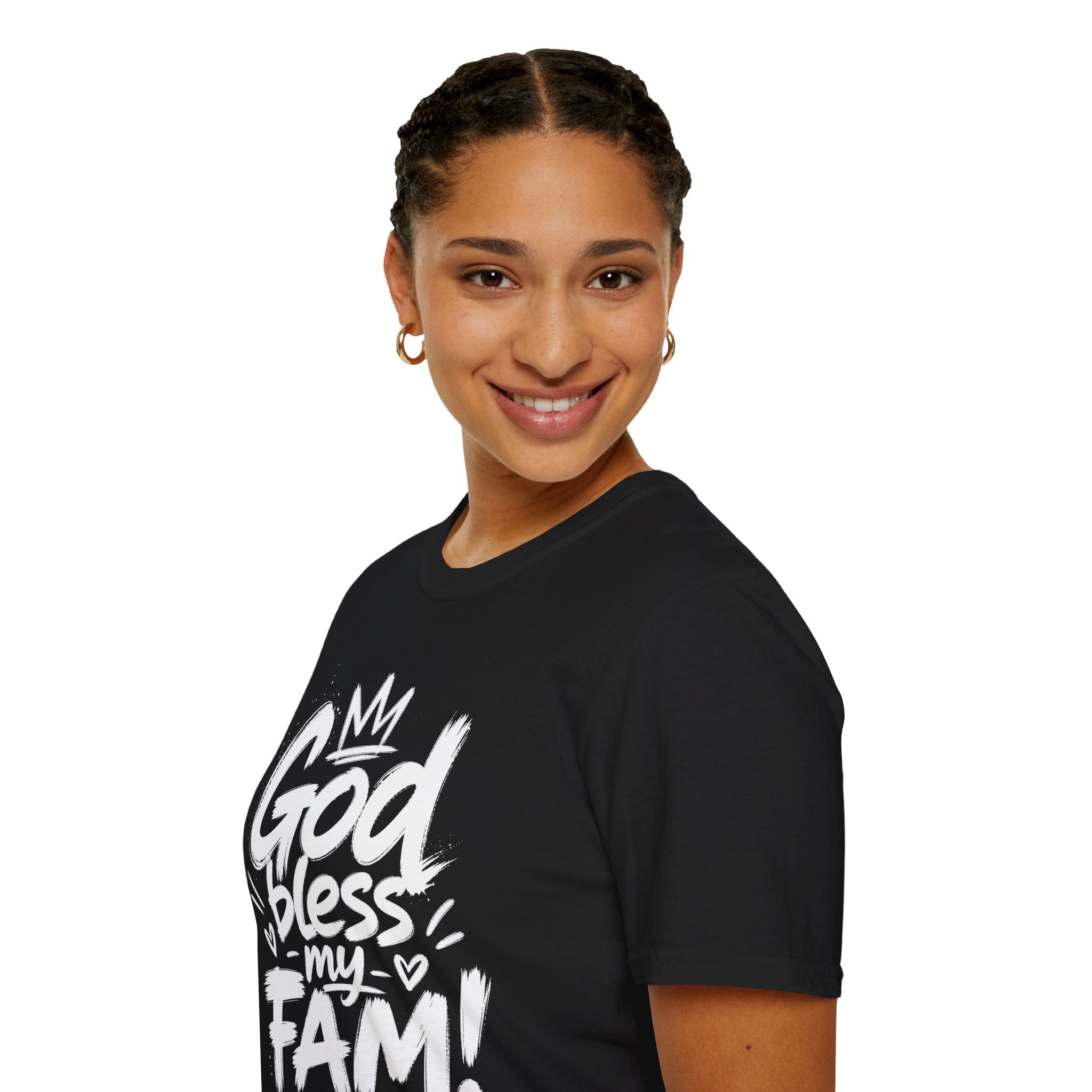 God Bless My Fam T-Shirt — Faith-Based Family Graphic Tee