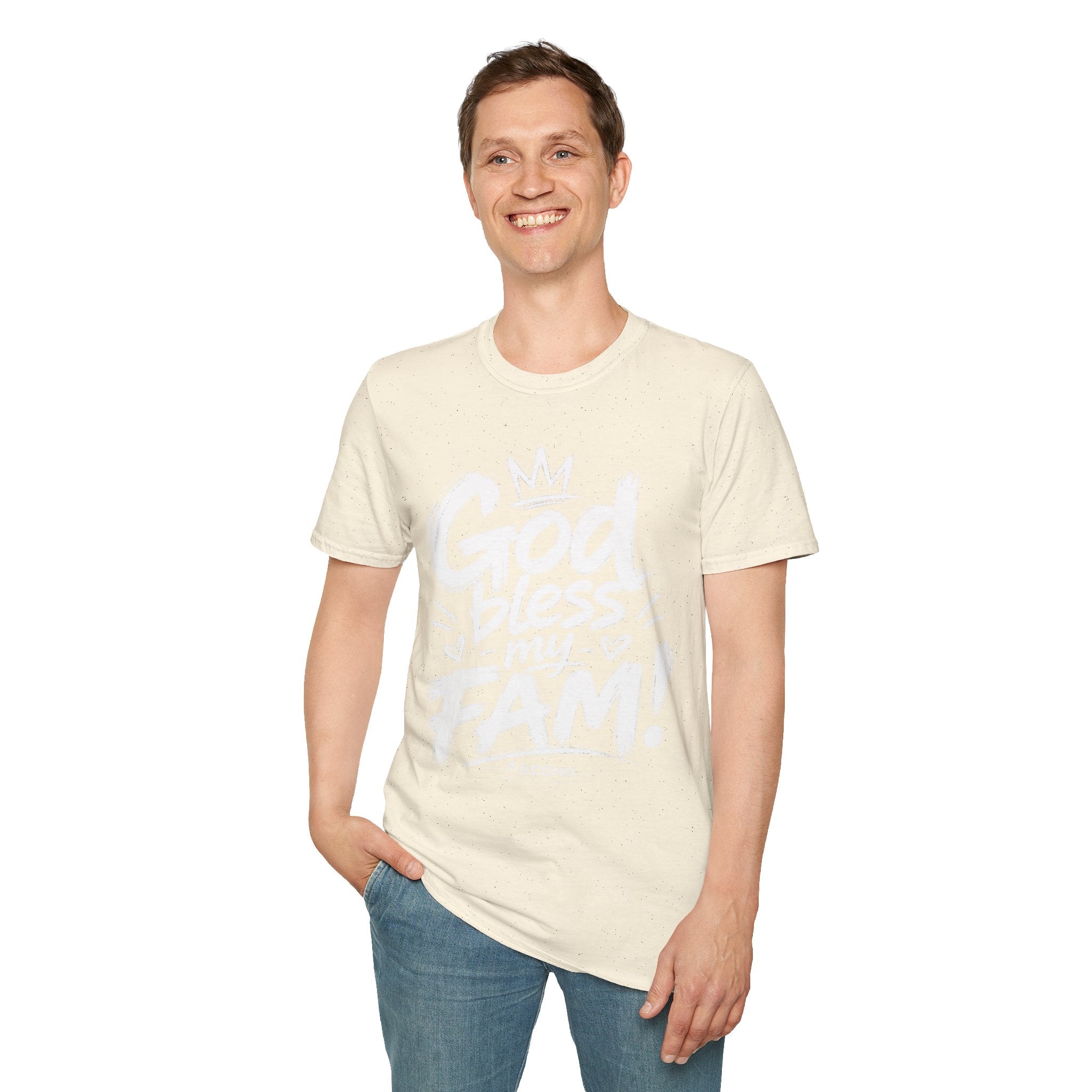 God Bless My Fam T-Shirt — Faith-Based Family Graphic Tee