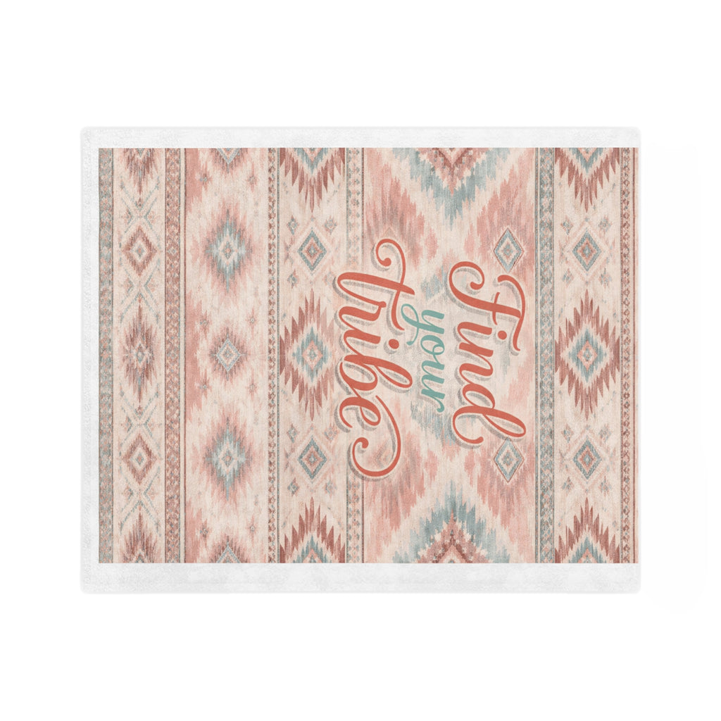 Find Your Tribe Boho Throw Blanket — Southwestern Pattern Velveteen Microfiber